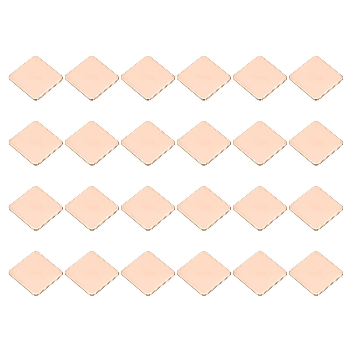 PATIKIL Copper Heatsink Pad Shims, 24 Pcs 20x20x1.2mm Copper Pad Shim IC Chipset GPU CPU Thermal Heatsink for Cooling Laptop Desktop Computer