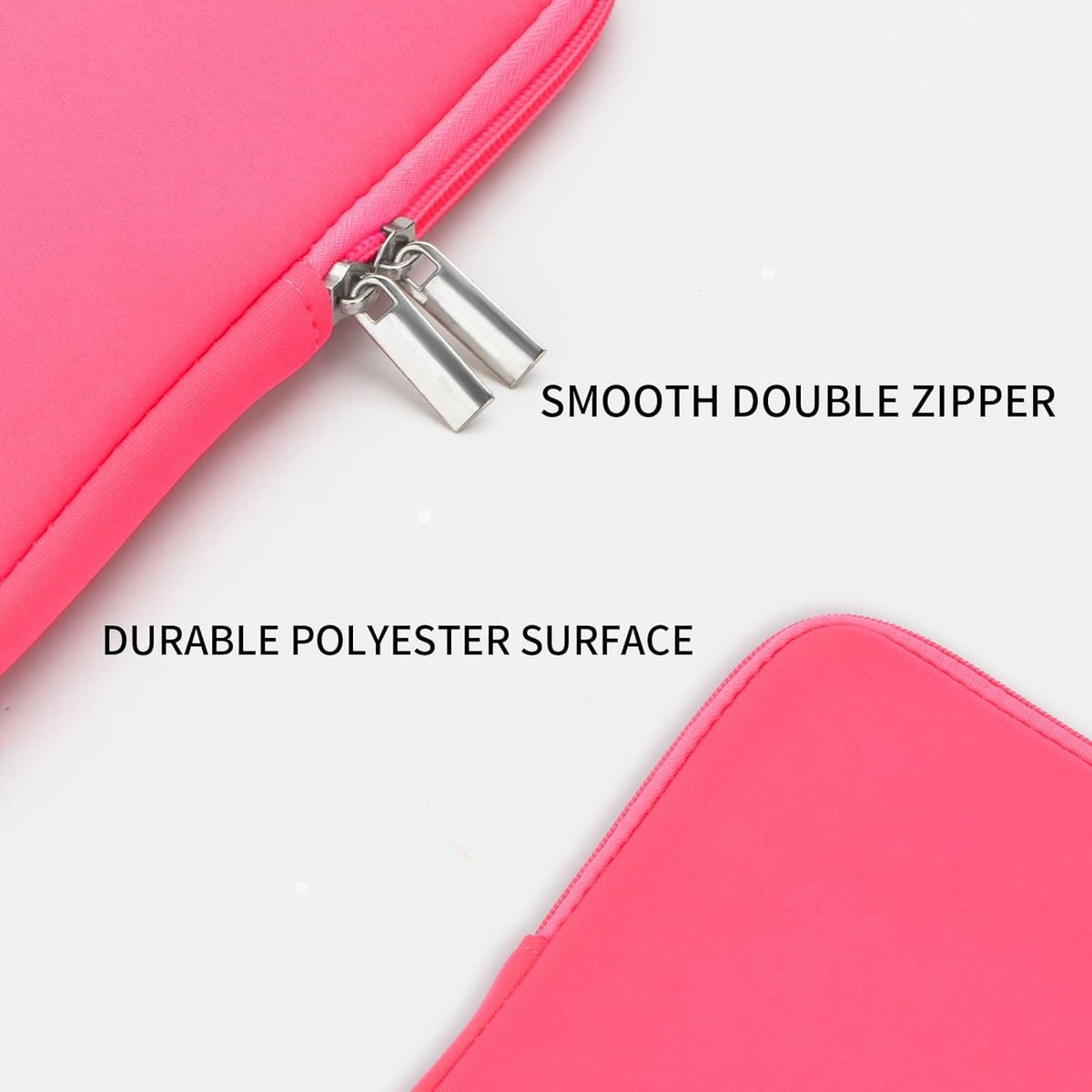 RAINYEAR 16 Inch Laptop Sleeve Protective Soft Case Padded Zipper Cover Specially Compatible with 16" MacBook Pro/Max M1 M2 M3 M4 A2141 A2485 A2780 A2991 A3403 A3186 (Bright Pink, Upgraded Version)