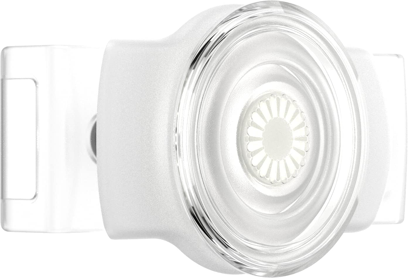 PopSockets Phone Grip Slide for Phones and Cases, Sliding Phone Grip with Expanding Kickstand - Clear on White