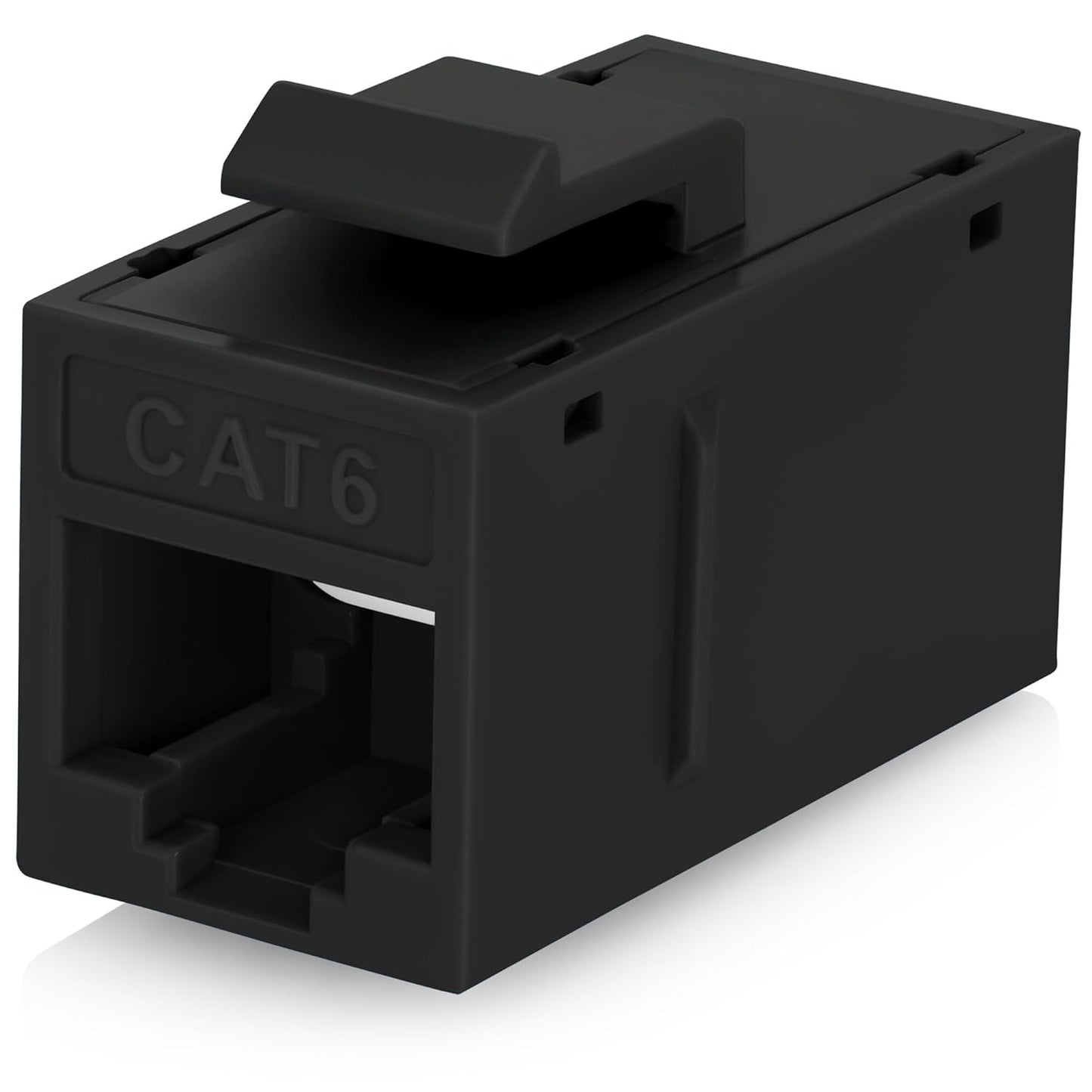 Everest Cat6 RJ45 Keystone Coupler (12-Pack) in Black - RJ45 Coupler - Cat 6 Couplers - Female to Female Cat6 Keystone Jacks - Ethernet Couplers - Ethernet Cable Extender