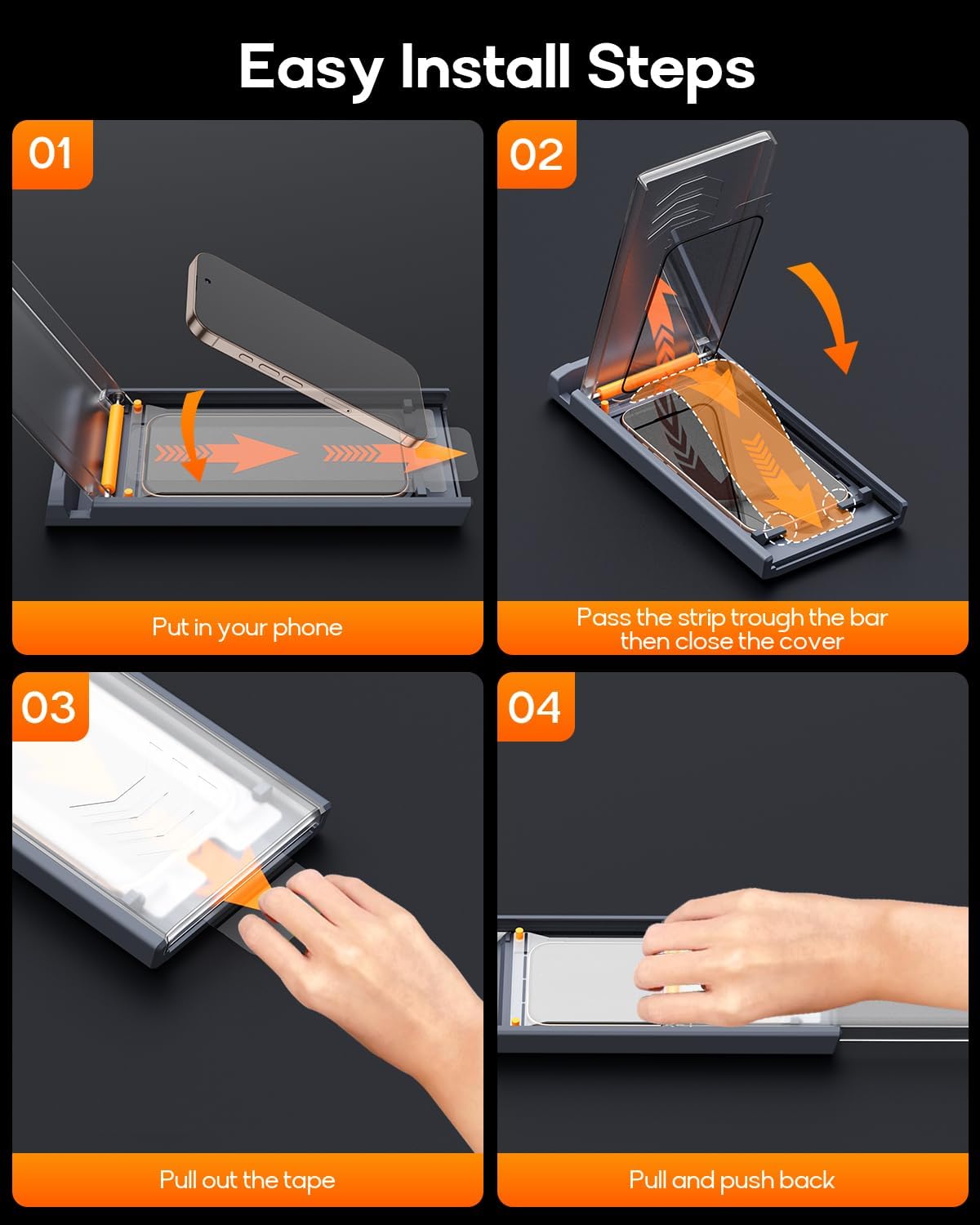 3 Pack for iPhone 15 Tempered Glass Screen Protector, Dust Free CABIN, Auto Positioning, Bubble Free, High Definition, Easy Installation,9H+ Hardness