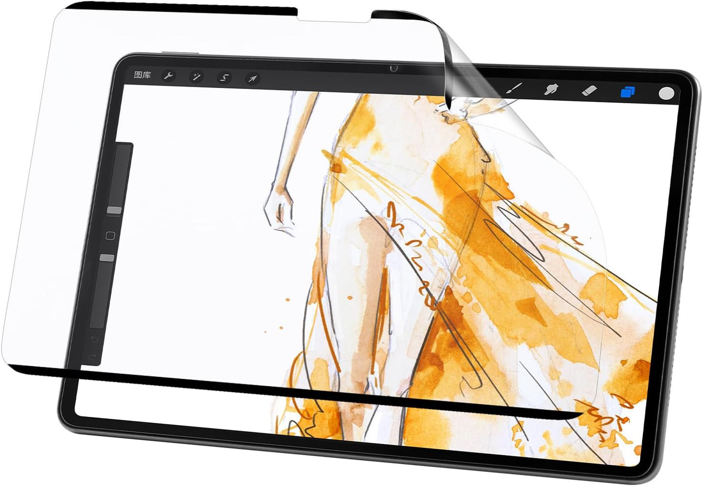 Nano-Suction Paper Feel Screen Protector for iPad 11th/10th Generation A16 (11/10.9 Inch, 2025/2022), Removable, Reusable, Write as Real Paper, Anti Glare, Stable, Matte Finish