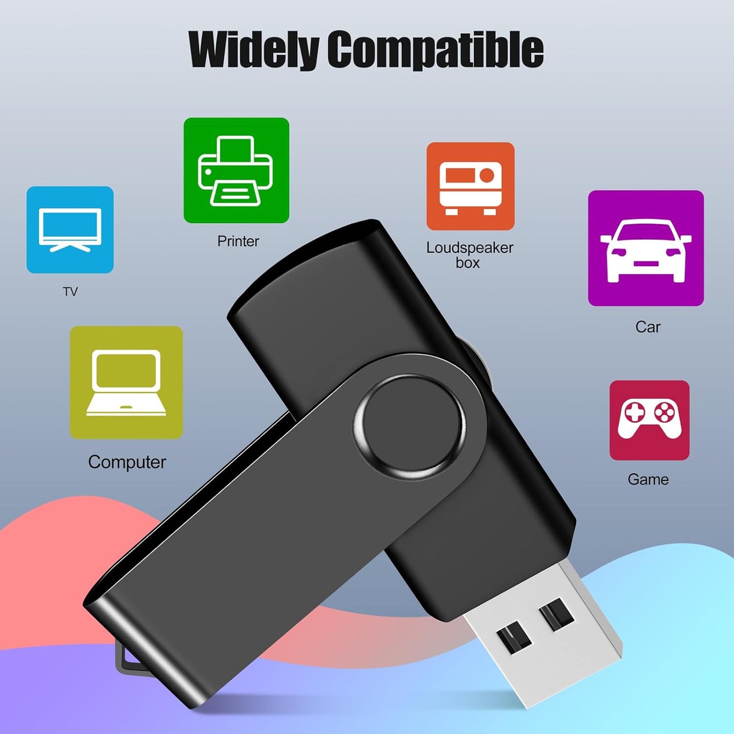 EASTBULL 4GB USB Flash Drive Bulk Thumb Drives 10 Pack with Lanyards USB 2.0 Memory Sticks Zip Drive Pen Drive for Storage and Backup Black 10PCS 4GB