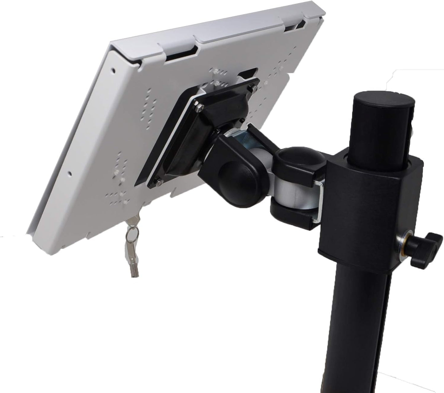 TABcare Locking Security Metal Case for iPad Mini Used as Kiosk, POS, Store, Show Display (White, iPad Mini 4/5)