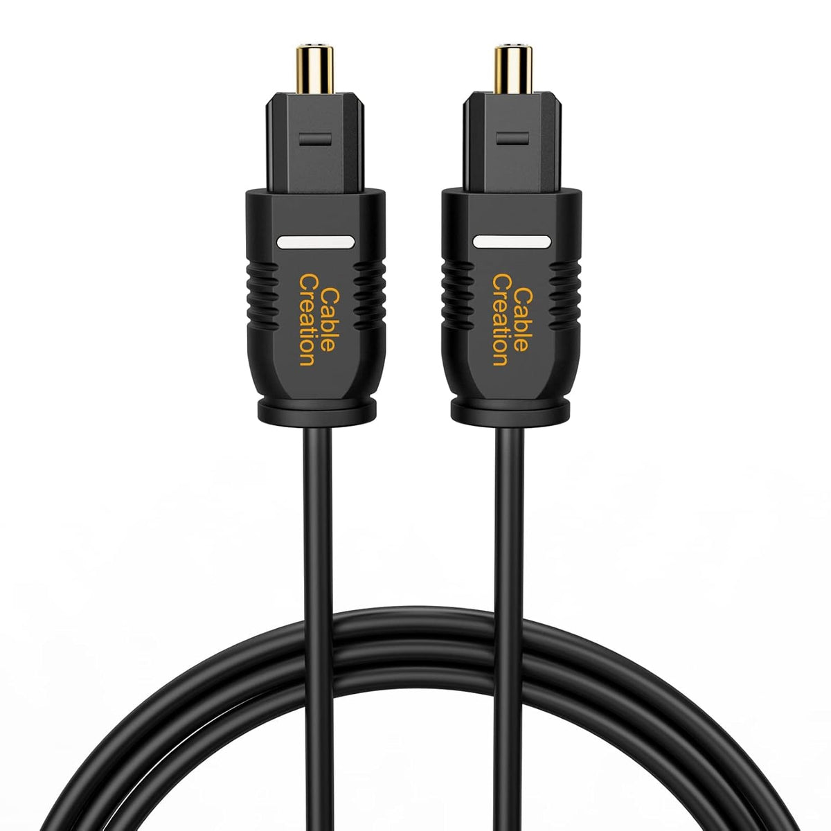 CableCreation Optical Digital Audio Cable 15FT, Thin Fiber Optic Toslink Gold Plated Optical S/PDIF Cord for Home Theater, Sound Bar, TV, PS4, Xbox, DVD/CD Player, Game Console& More, Black