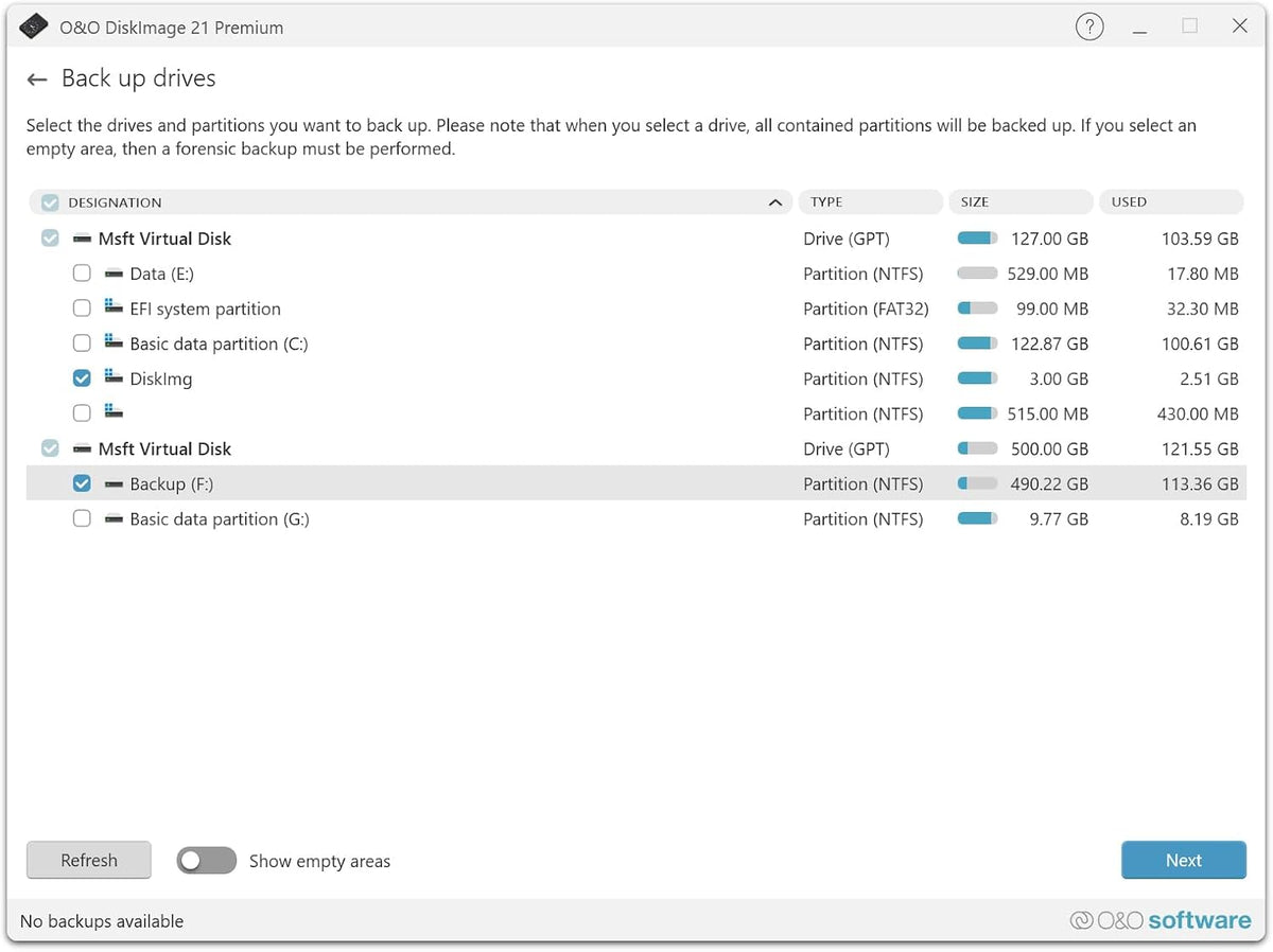 O&O DiskImage 21 Premium - Reliable data backup for Windows PCs, hard drives +SSDs. System recovery, disk cloning + data loss protection for Win 11, 10