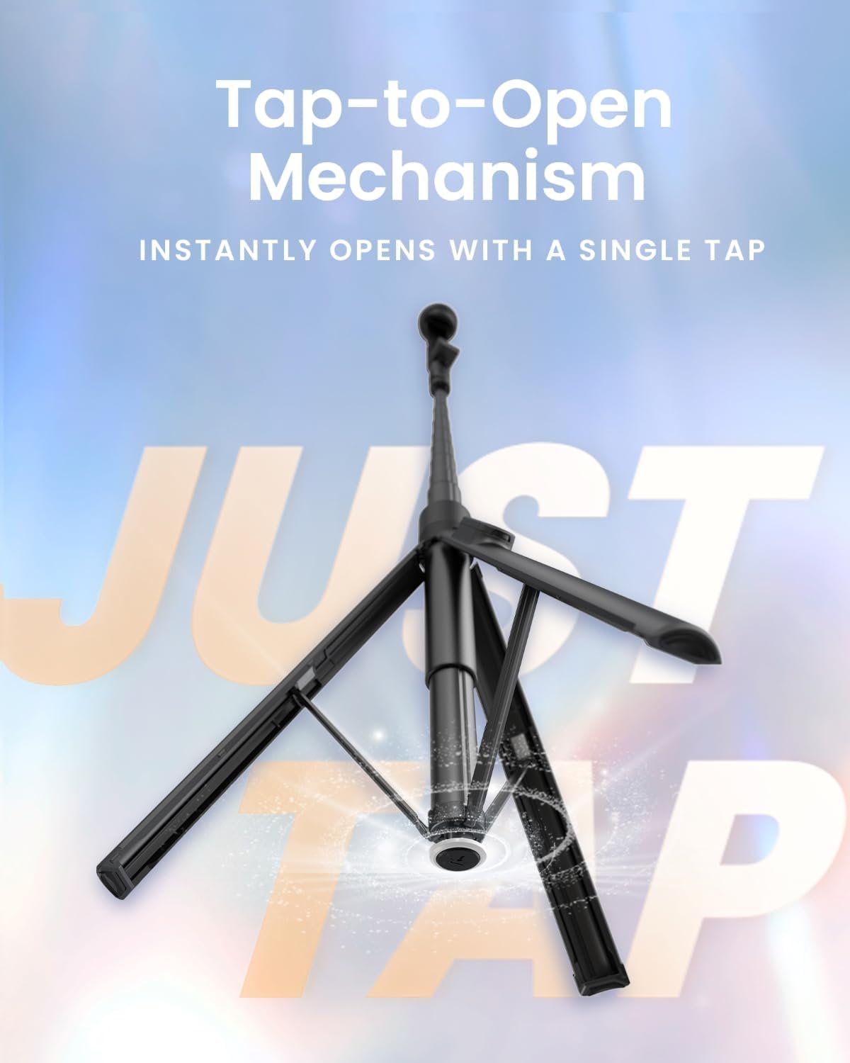 KraftGeek Automatic Tripod for iPhone, 66" Phone Tripod Selfie Stick for Cell Phone, Tripod Stand with Remote for Video Recording, Black