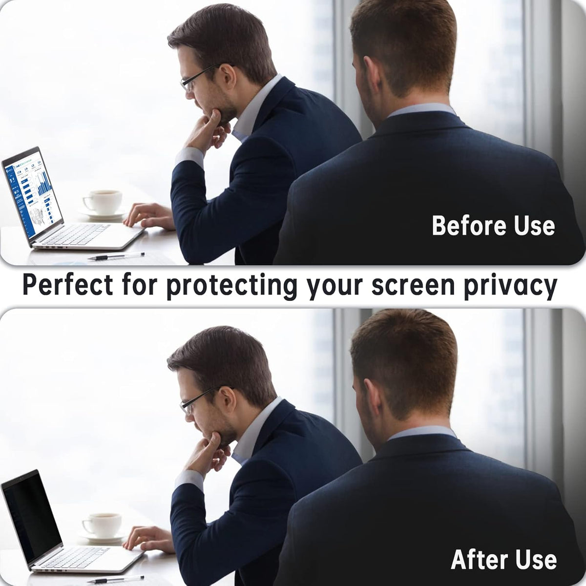 Magnetic Privacy Screen for MacBook Pro 15 Inch (2012-2015), Removable Anti Blue Light Glare Peep Filter Black Out Screen Protector for Mac 15.4 In Laptop Model (A1278 A1286 A1398)