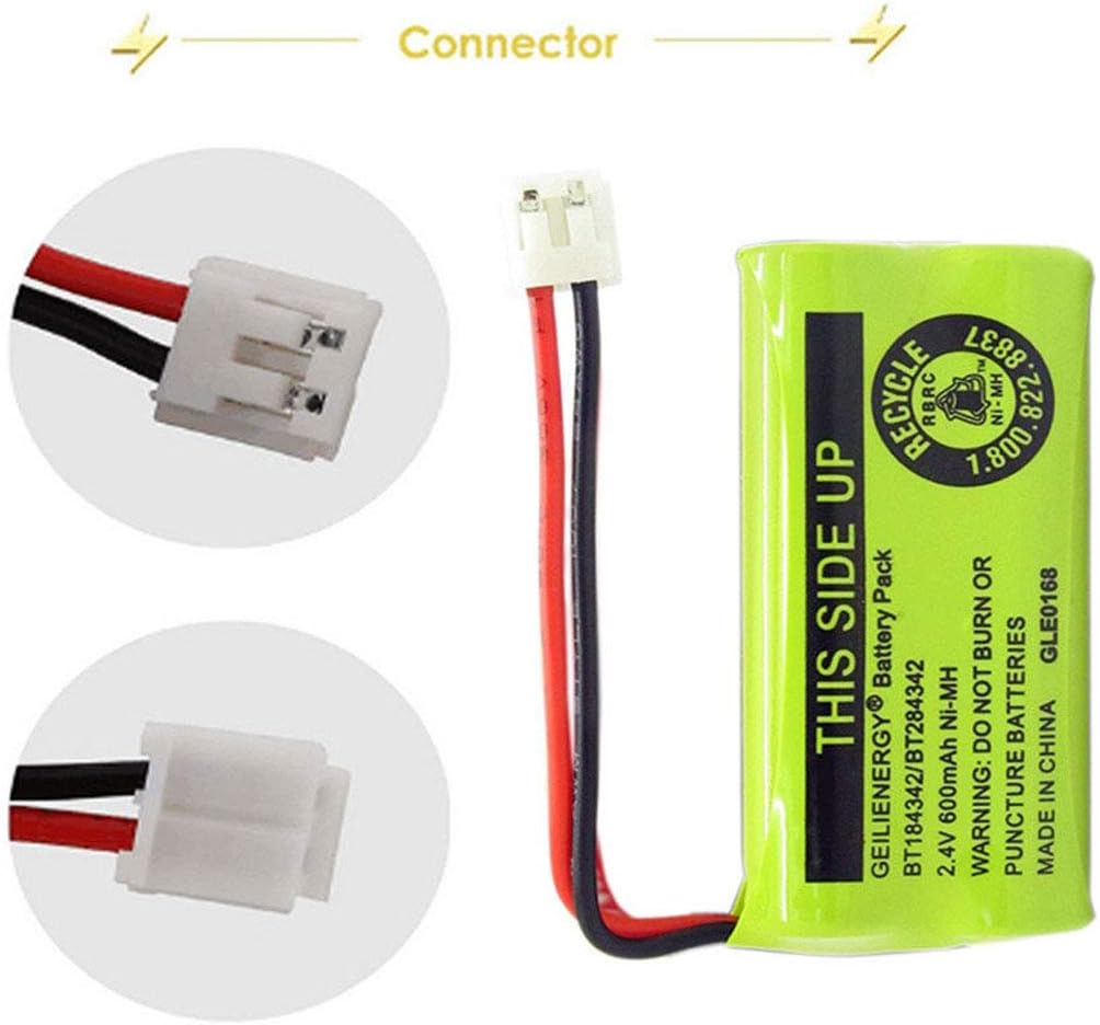BT184342 BT284342 Rechargeable Phone Battery Compatible with for AT&T BT18433 BT28433 BT-8300 BT1011 BT1018 Vtech 89-1326-00-00/89-1330-01-00/Empire CPH-515D (8-Pack 184342 Batteries)