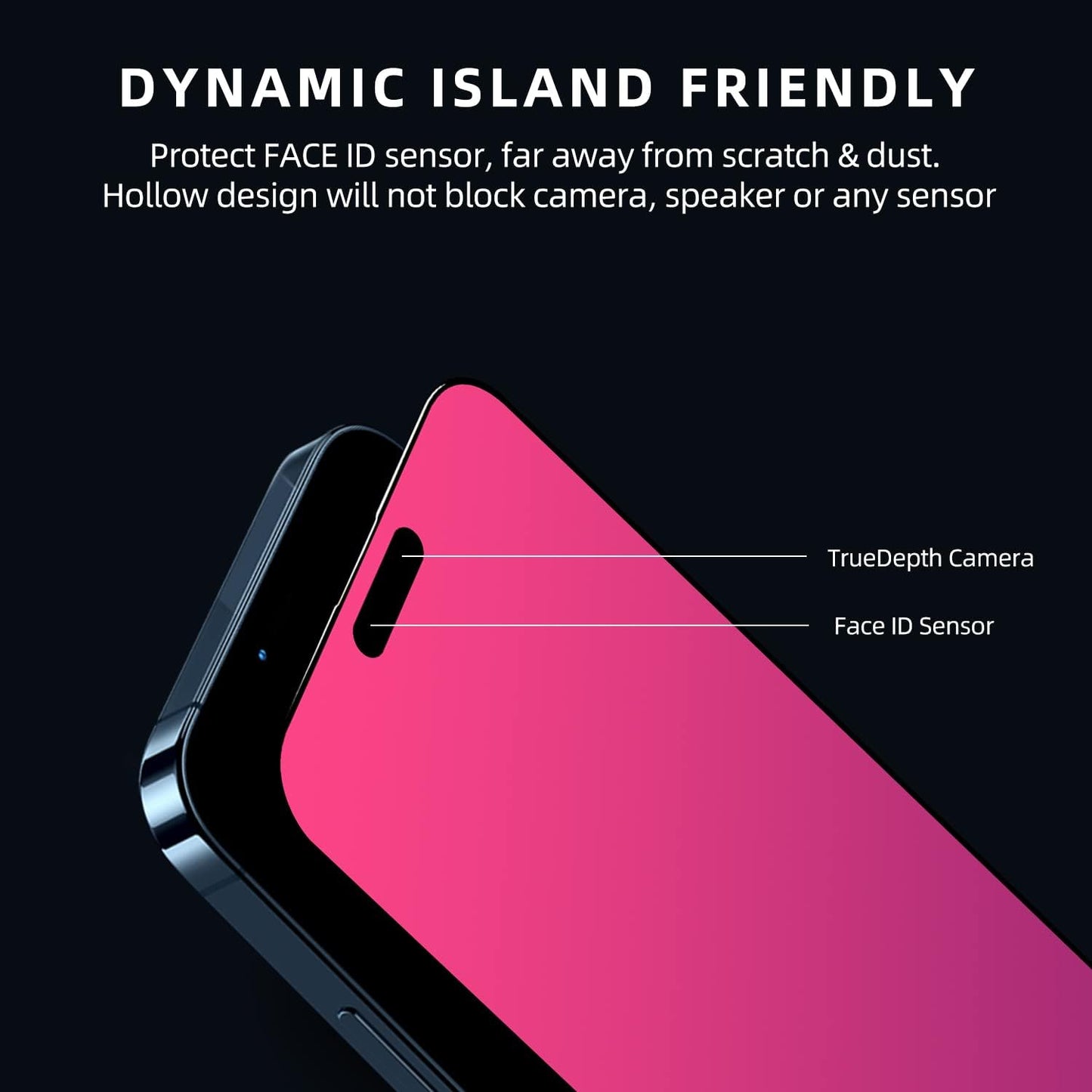 EGKimBa Privacy Screen Protector Compatible with iPhone 14 Pro Max, iPhone 16 Plus, 15 Plus, 6.7 inch Gradient Colorful Electroplated Anti-Spy Anti-Blue Light Tempered Glass