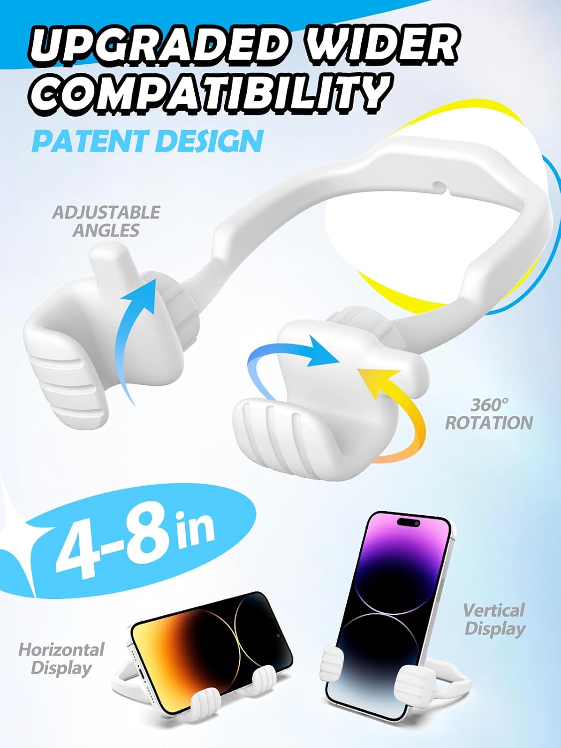 Graduation Gifts for Boys Girls Him Her: Thumbs Up Lazy Phone Stand Holder Gifts for Kids Teens Adults Men Women Teenage Wife Mom Husband Dad Father Mother Birthday Funny Gadgets Stuff