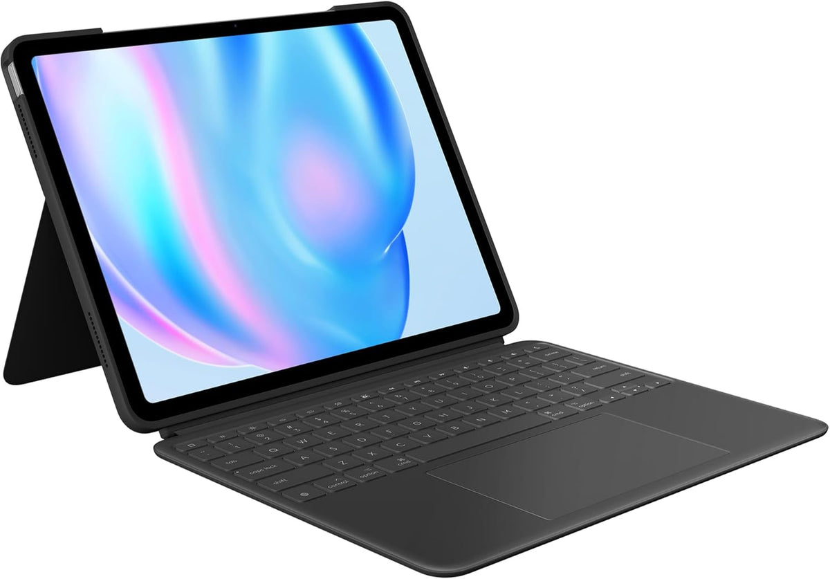 Logitech Combo Touch iPad Air 13 inch Case M2 (2024), iPad M3 & Air Keyboard Case with Kickstand - Midnight Black