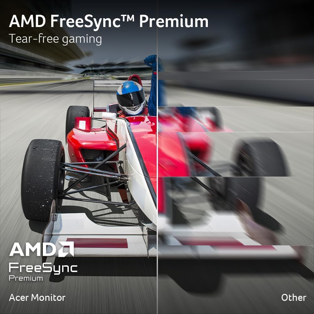 acer Predator XB273K 27" 4k Gaming Monitor | AMD FreeSync Premium | ZeroFrame Design | 160Hz Refresh | Up to 0.5ms Response | Height, Tilt, Swivel, Pivot Adjust | HDR 400 | 1 x DP 1.4 & 2 x HDMI 2.1