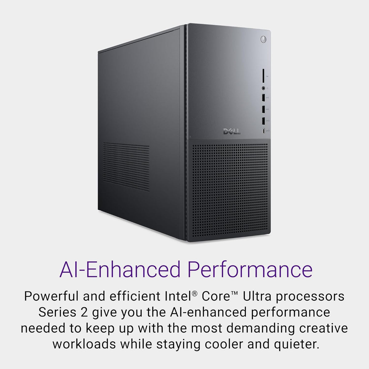 Dell Tower Plus EBT2250 Desktop Computer - Series 2 Intel Core Ultra 9 285 24-Core Processor up to 5.6 GHz, 32GB DDR5 RAM, 16TB (2 x 8TB) SSD, Intel UHD Graphics 770, Windows 11 Home, Graphite
