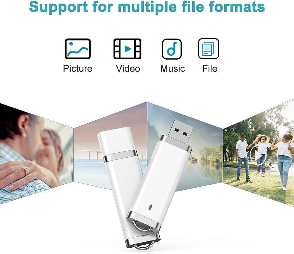 KEXIN 50 Pack 4GB Flash Drive - 4GB USB Pen Drive Memory Stick - 50 Pieces White (4G50PCS)