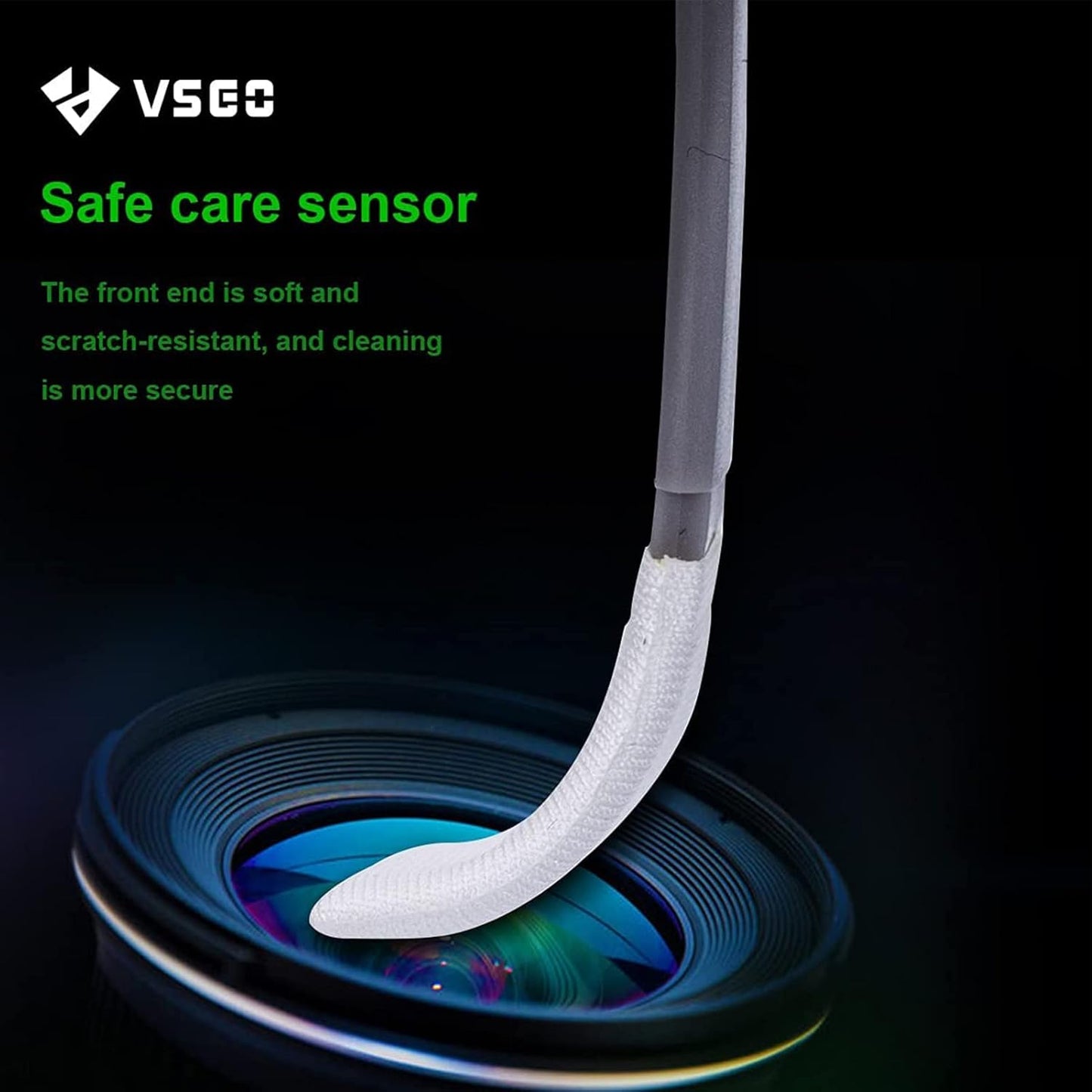 VSGO Camera Sensor Cleaning Kit for Micro Four Thirds (M43) Cameras – 12 Pack 12mm Sensor Cleaning Swabs, Professional Mirrorless Camera Cleaner Kit (MILC, ILDC) (V-S01E)