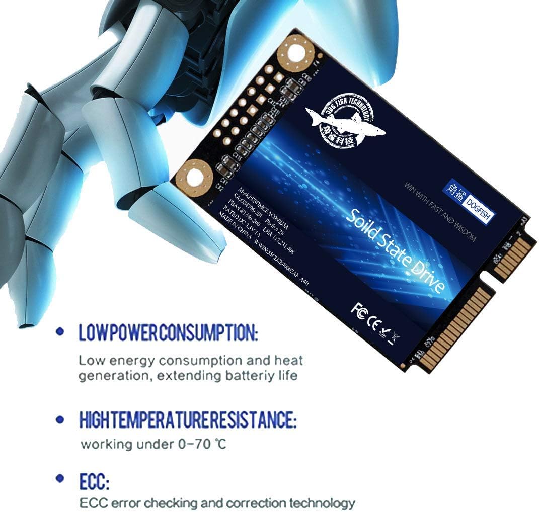 SSD MSATA 256GB Dogfish High Performance Internal Solid State Drive for Desktop Laptop 3 Unit Package Pack [256GB(3 Packs),MSATA]