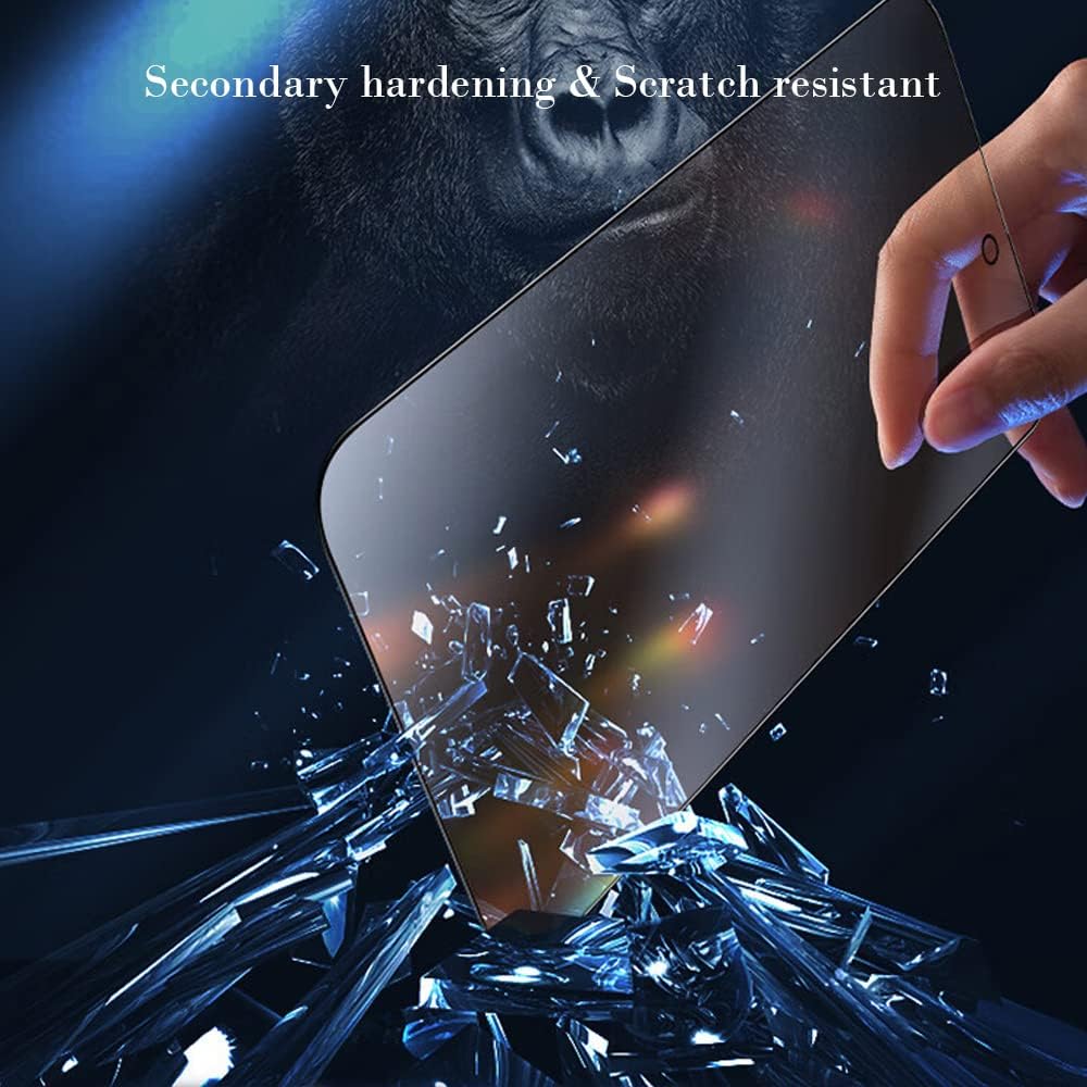 PERFECTSIGHT Sapphire Anti Glare Anti Blue Light Screen Protector Designed for iPhone 14 Pro Max - Eye Protection Diamond Hard Tempered Glass - Matte Military Grade Shatterproof Bubble Free (6.7 inch)
