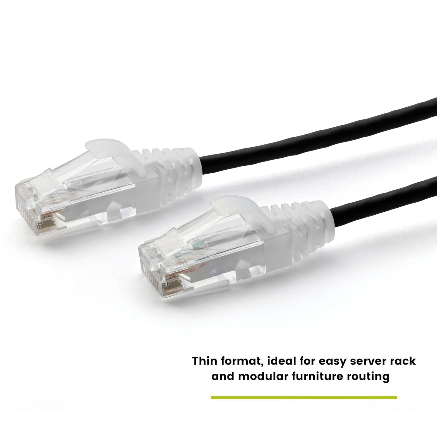 TRUECABLE Cat6 Component Rated Patch Cable, Unshielded (U/UTP), 25ft, Black, 28AWG Solid Copper, Snagless 10G High-Speed Ethernet Cable, PoE++ 4PPoE 100W, UL Listed, RoHS-3, 1 Pack
