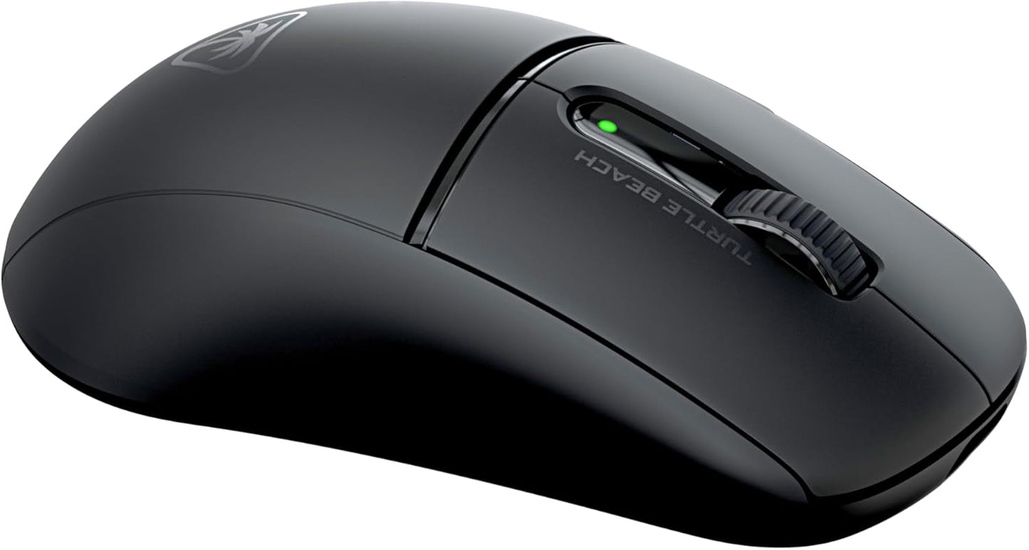 Turtle Beach Burst II Air – 2.4GHz Wireless Gaming Mouse: 47g Ultra Lightweight, Optical Switches, Symmetrical, 26K DPI Optical Sensor, Bluetooth, 120-hour Battery, USB-C Cable – Black