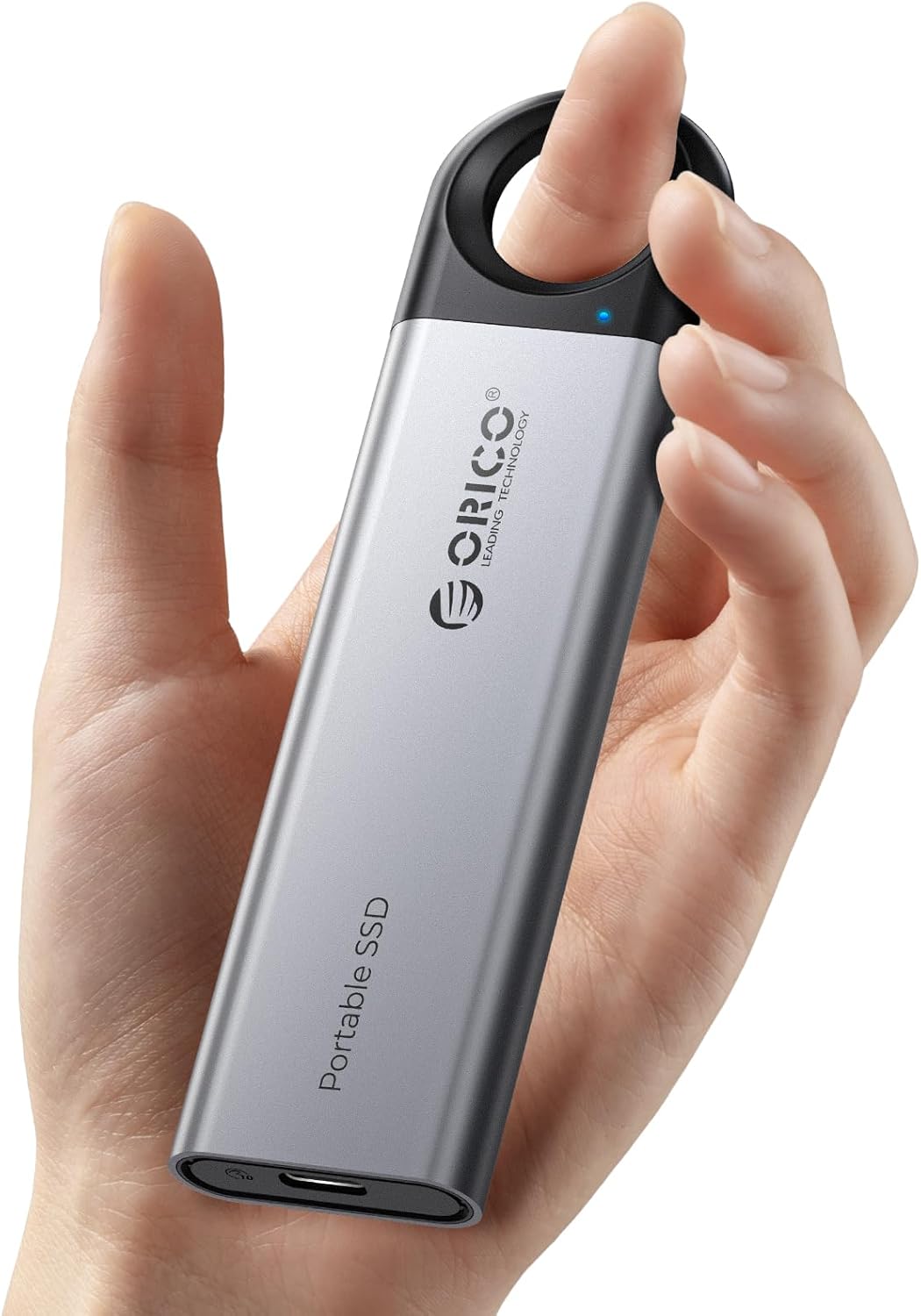ORICO 256GB External SSD Up to 1050MB/s, Hanging Hole Design Portable Solid State Drive, USB C&A 2 in 1 Cable, Reliable Storage for Type-C Smartphone, Tablets, Laptops - C10