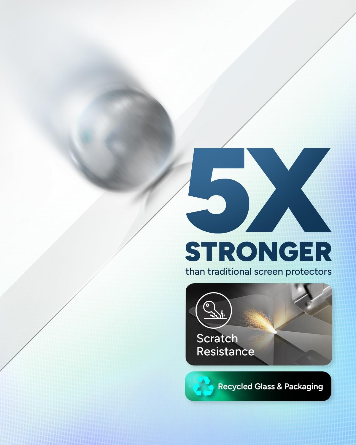 ZAGG Glass Elite Screen Protector for iPhone 16 Pro Max - 5X Stronger, Reinforced Edges, Ultra-Strong Tempered Glass, Scratch Resistant, Anti-Smudge, InvisibleShield, Easy Installation, Eco-Friendly