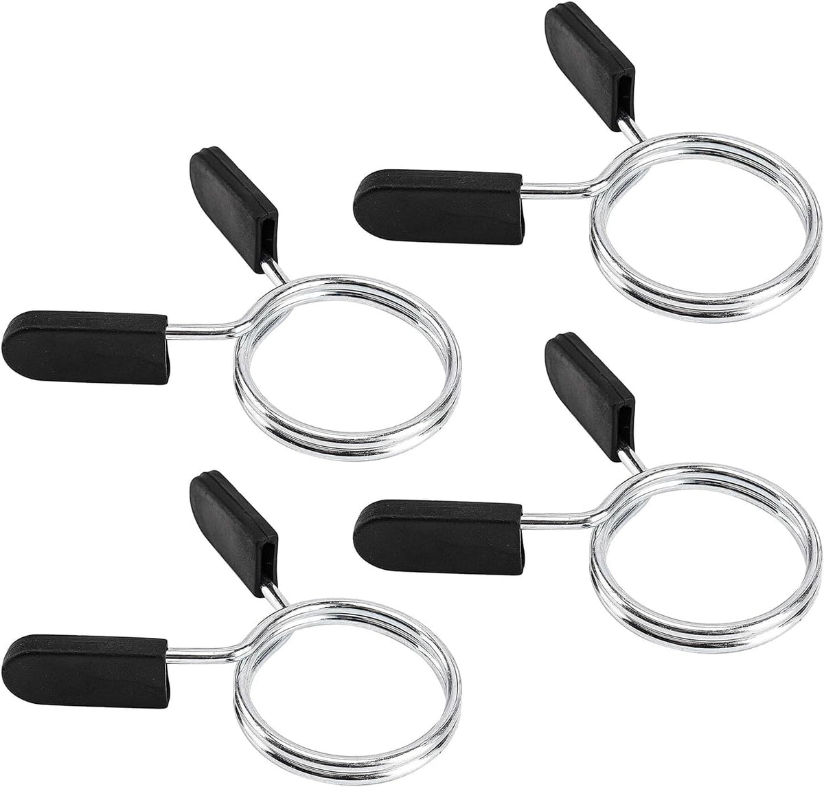 Barbell Clips Olympic Barbell Clamps Collars 2 Inches Weight Bars Lock Dumbbell Spring Clips Circlip Fitness Weightlifting Buckle 4 Pack