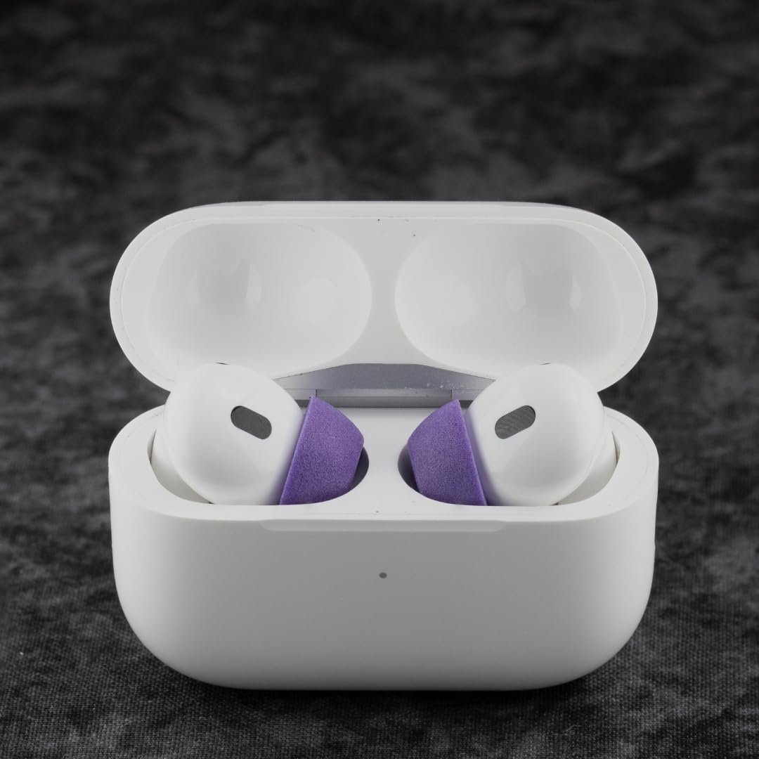 Comply TrueGrip MAX | Premium Memory Foam Replacement Earbud Tips for Apple AirPods Pro 1 & 2 | Long Lasting Comfort, MAX Durability, Secure Fit, Superior Noise Isolation| Purple (Medium) (1 Pair)