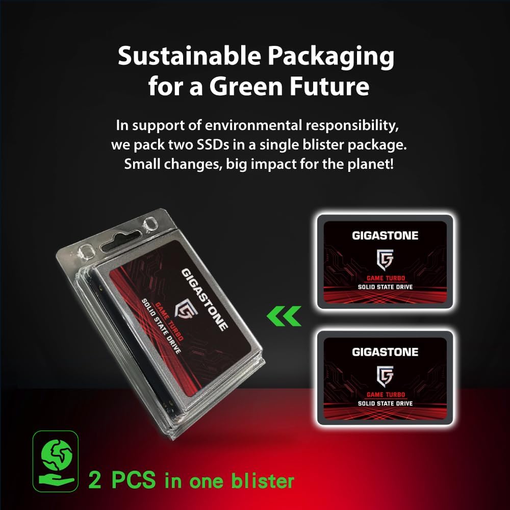 GIGASTONE SATA SSD 128GB (20-Pack) 2.5 inch SSD 520MB/s Upgrade Laptop PC Memory and Storage PS4 HDD Replacement 2.5" Internal Solid State Hard Drives SATA III SLC Cache 3D NAND Game Turbo Performance