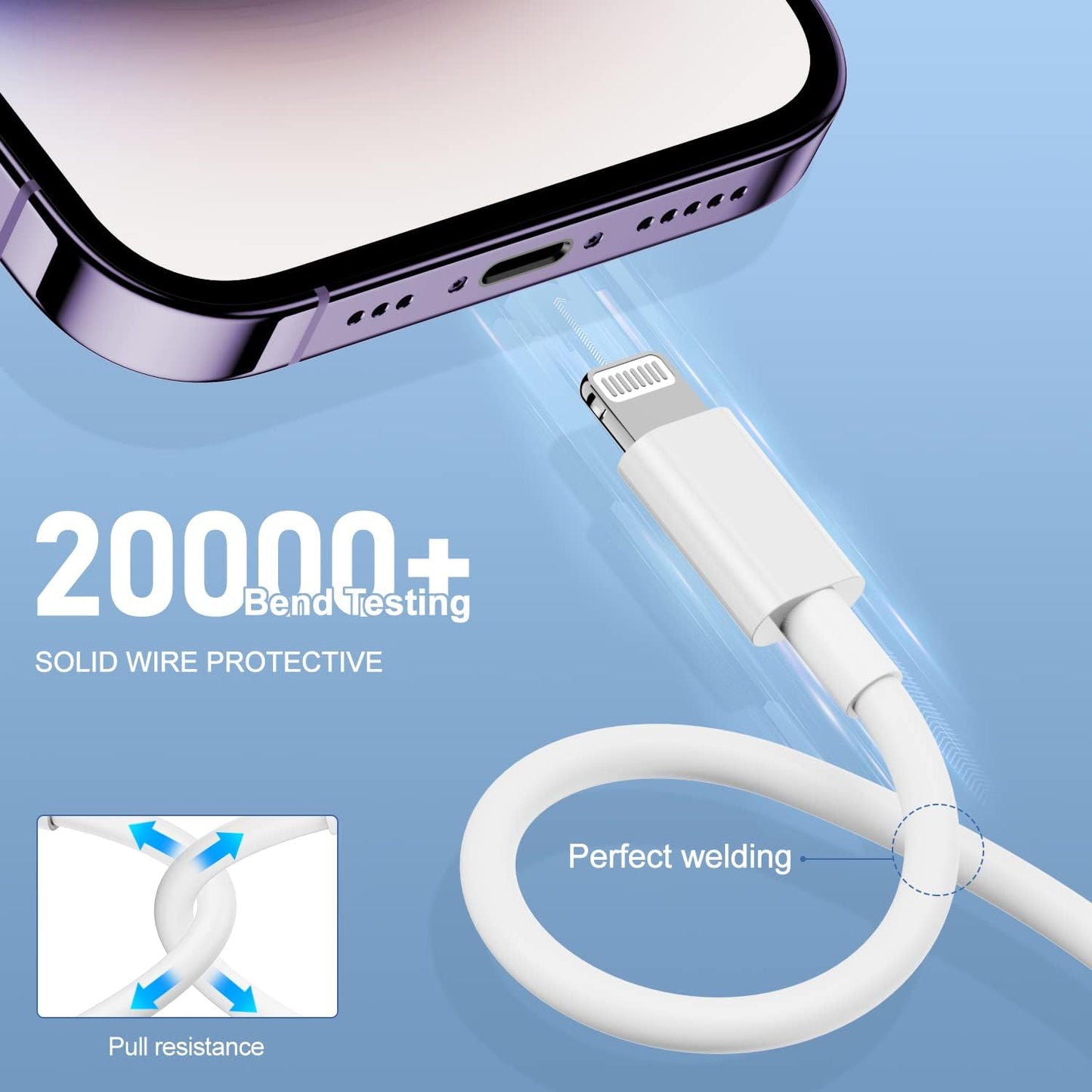 3Pack for [Apple MFi Certified] iPhone Charging Cable 3Feet-Lightning to USB Cable Wire - 3 Foot iPhone USB Charger Cords for Appe iPhone 14 13 12Pro/Pro Max/Xs Max XR X 8 7 6 5 Plus SE