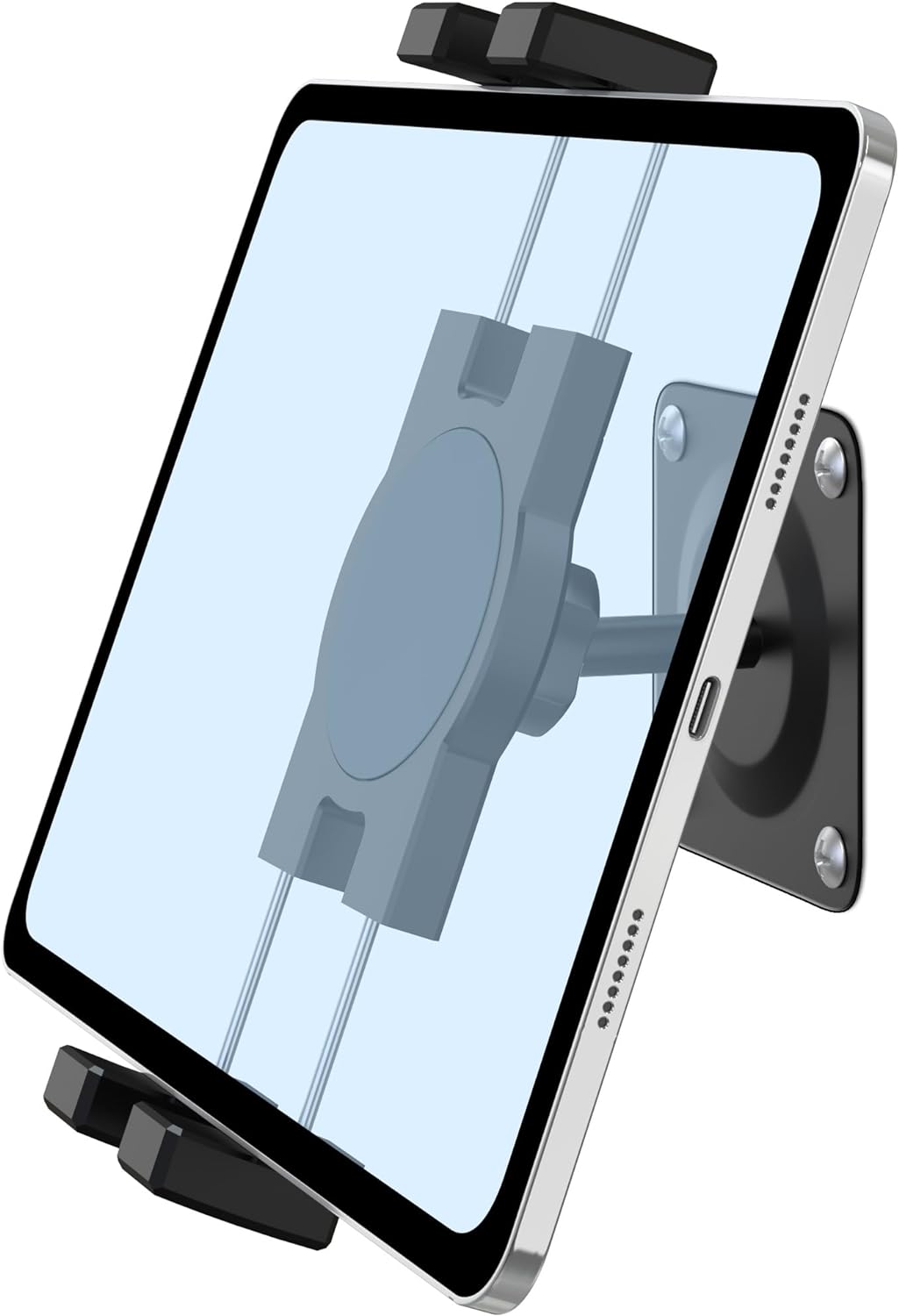 iPad Wall Mount, Universal 360° Rotating Tablet Wall Mount Holder, Phone Holder Arm Bracket, Compatible with 4.7"-12.9" Devices Including iPad Pro, Mini, Air - Ideal for Home, Office Use