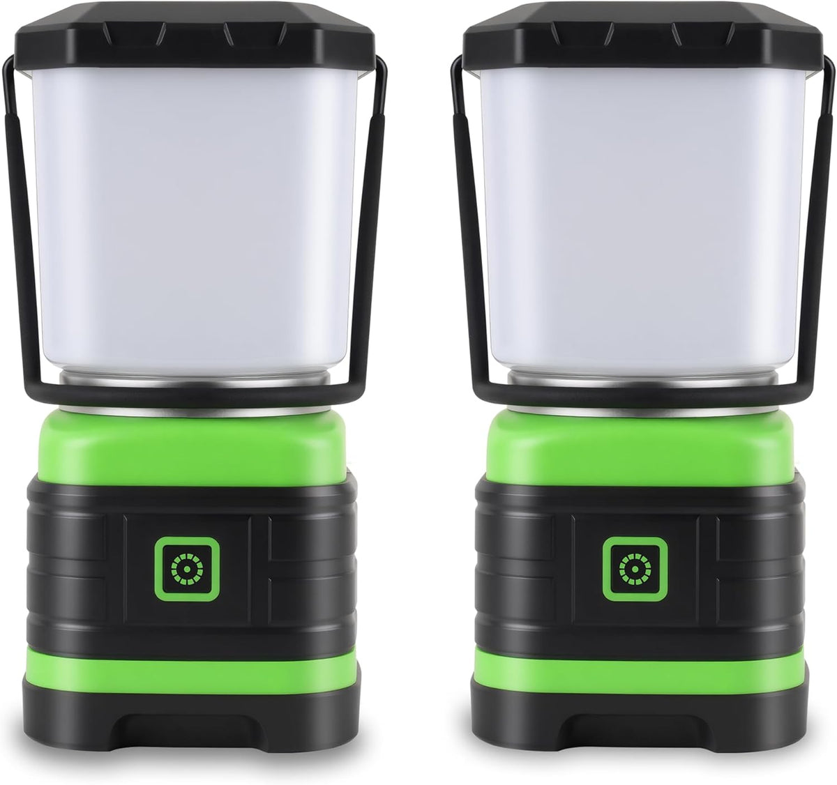 Lichamp LED Camping Lantern, Battery Powered LED Lights Camping Essentials, Portable Lanterns Flishlights for Emergency, Hurricanes, Outdoor Hiking, Power Outages, Survival Gear and Home Use, 2 Pack