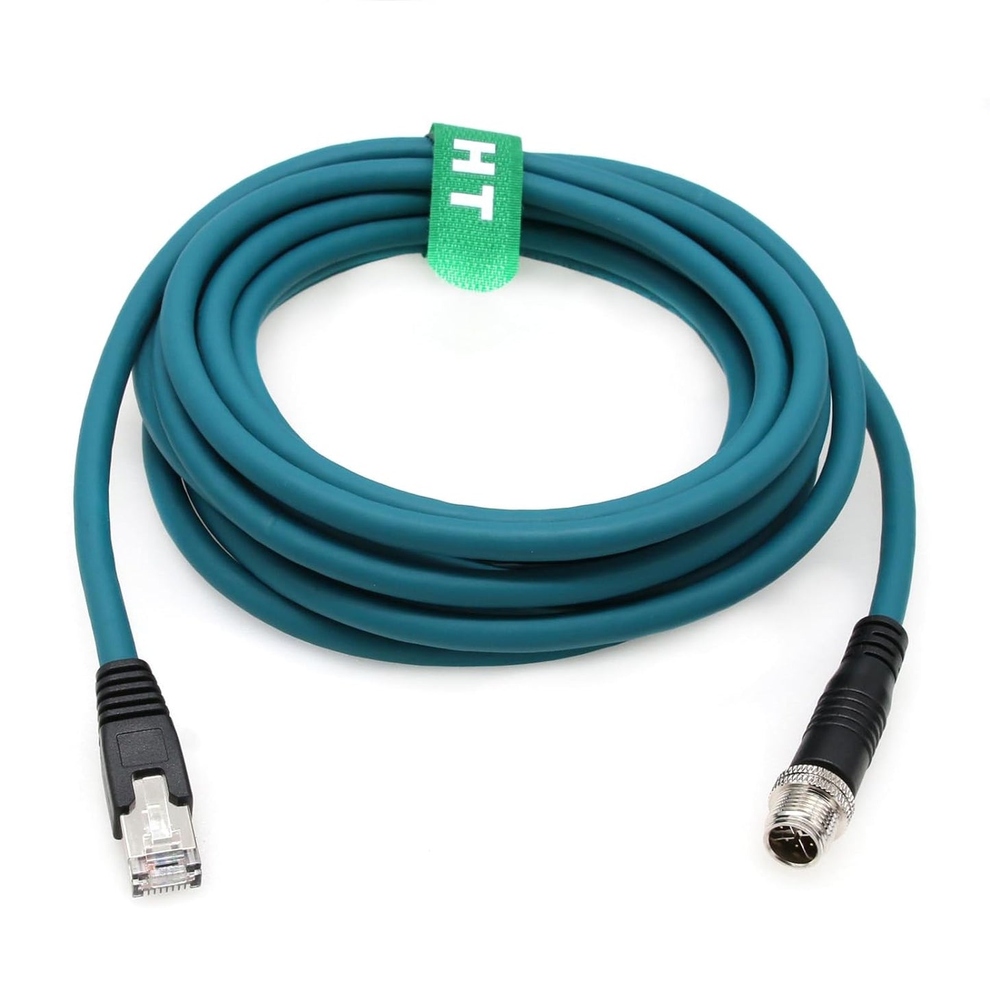 Ethernet 8 Pin X-Coded M12 RJ45 CAT-7e Cable for Keyence IV3 SR-5000 Matrix Cognex in Sight Data Man Barcode Reader Camera Sensor Network 5M