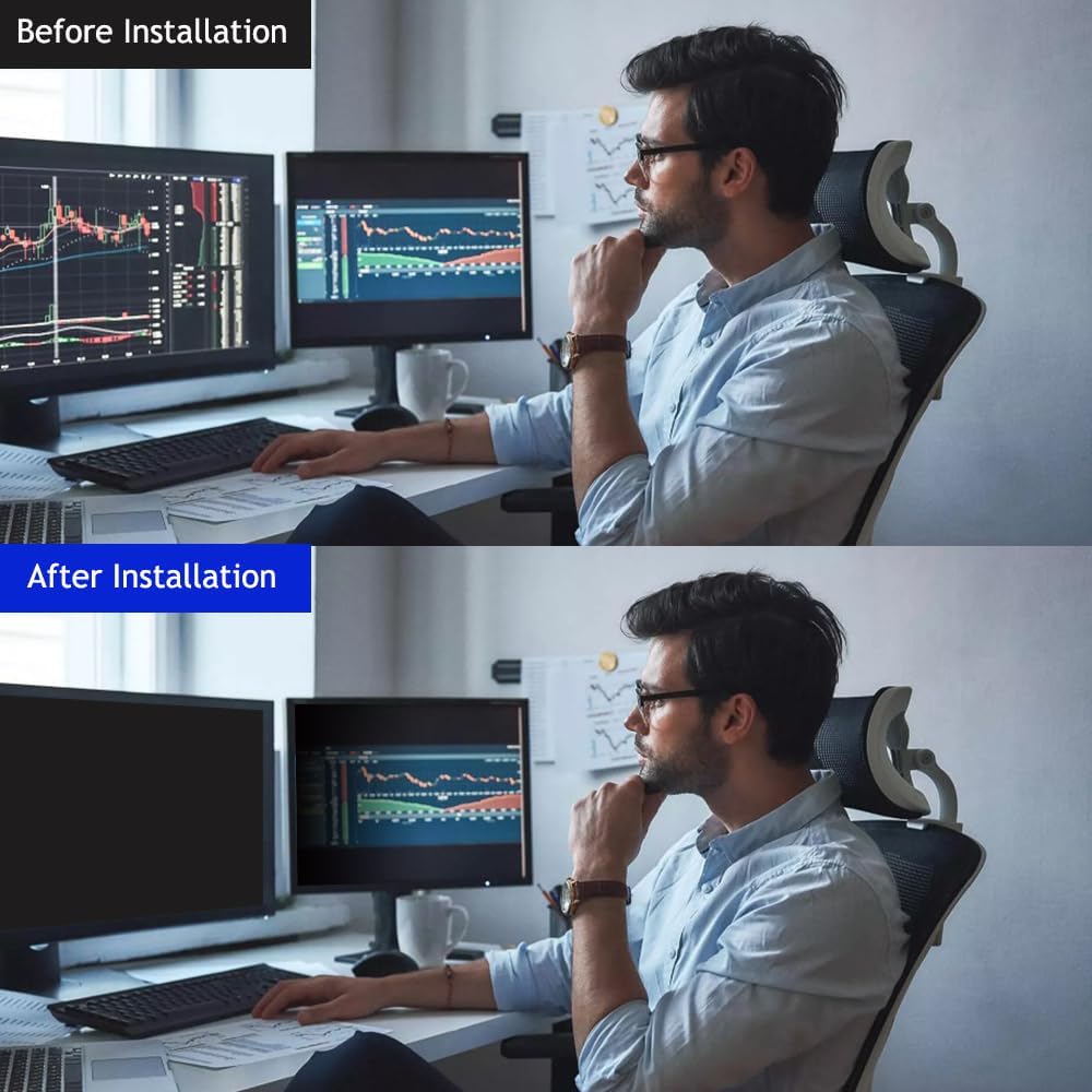 19 Inch - 5:4 Aspect Ratio - Computer Privacy Screen Filter for Standard Square Monitor - Anti-Glare - Anti-Scratch Protector Film - Protects Your Eyes from Harmful Glare and Blue Light