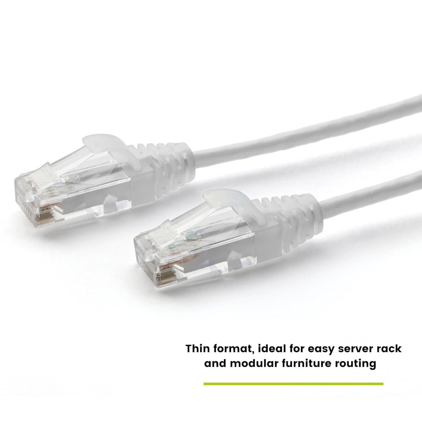 TRUECABLE Cat6 Component Rated Patch Cable, Unshielded (U/UTP), 10ft, White, 28AWG Solid Copper, Snagless 10G High-Speed Ethernet Cable, PoE++ 4PPoE 100W, UL Listed, RoHS-3, 1 Pack
