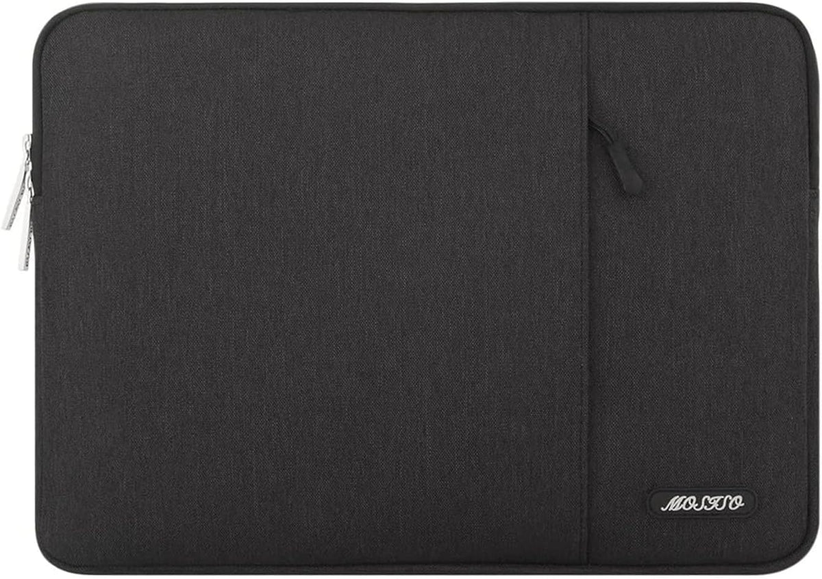 MOSISO Laptop Case 13 inch, 13 inch Laptop Sleeve Compatible with MacBook Air M4 M3 M2 M1 2025-2018 / Pro M2 M1 2025-2016, Polyester Vertical Computer Sleeve Bag with Pocket, Black