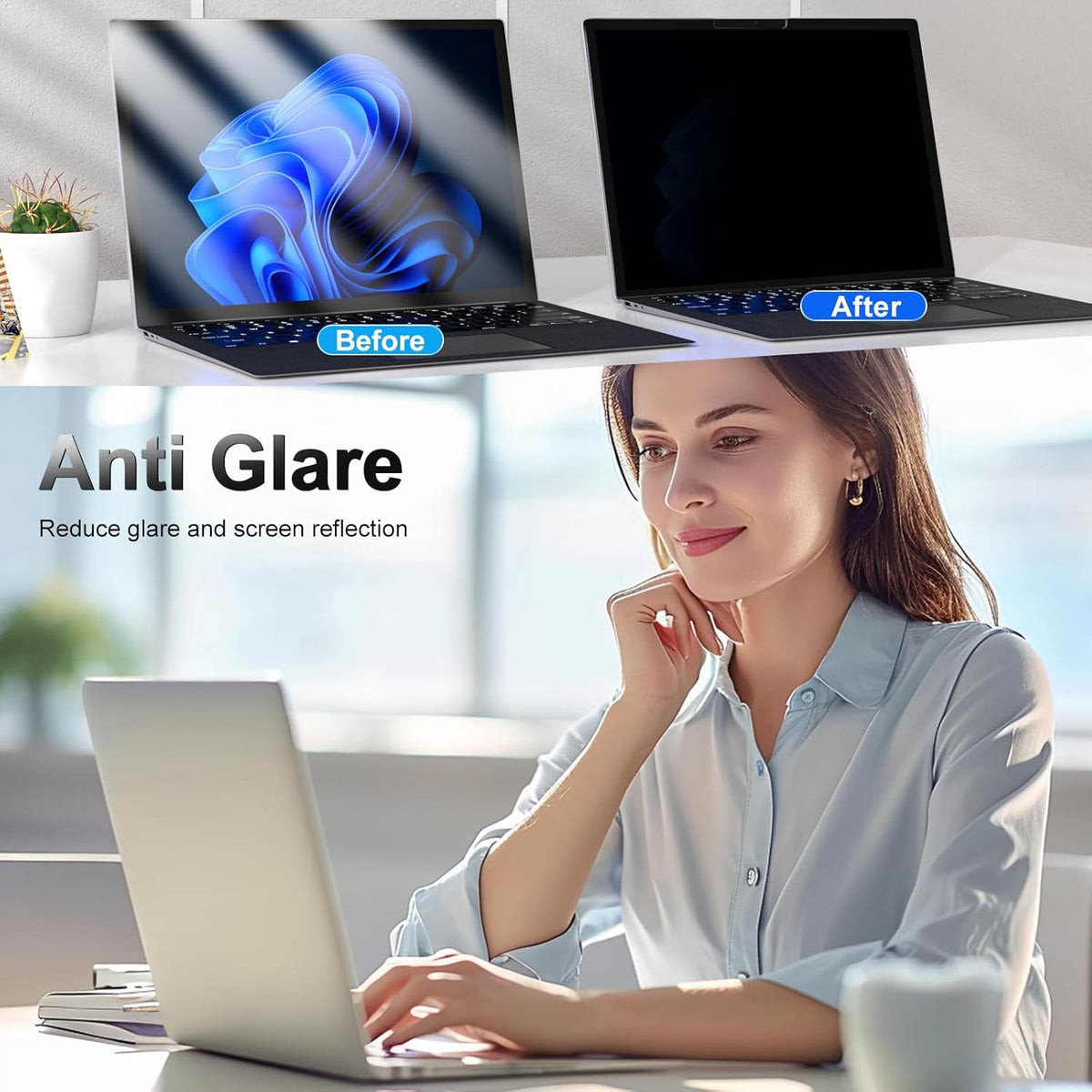FILMEXT Privacy Screen for Microsoft Surface Laptop 13.8 inch 7th Generation Model 2036/2107, Anti-Spy Filter Anti-Glare (for Surface Laptop 7th 13.8" Privacy Screen Protector 2024)