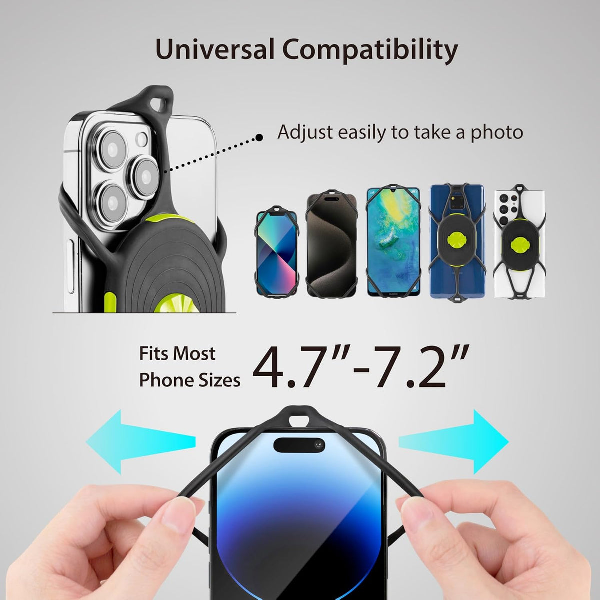 BONE Run + Bike Tie Connect Kit 2 Magnetic, 2-in-1 Magnetic Running & Bike Phone Holder, Detachable & Rotatable 360° Sport Armband & Phone Mount for Most Smartphones (2-in-1 Magnetic Connection Kit)