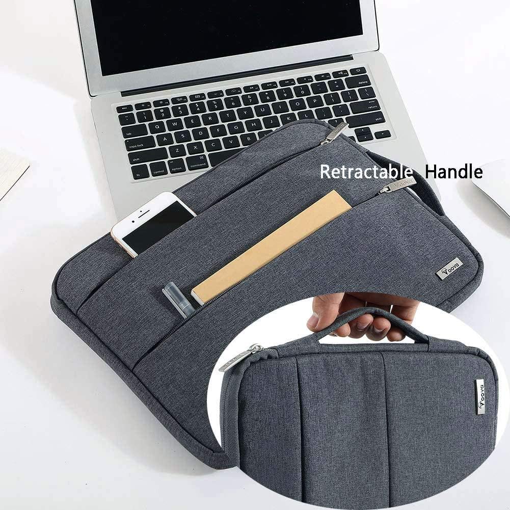 Voova Laptop Sleeve Carrying Case 15.6 16 Inch,Slim Computer Cover Bag Compatible with MacBook Pro 15/16, Dell xps 15,15-16 Inch HP Dell Asus Acer Laptop, Dark Grey