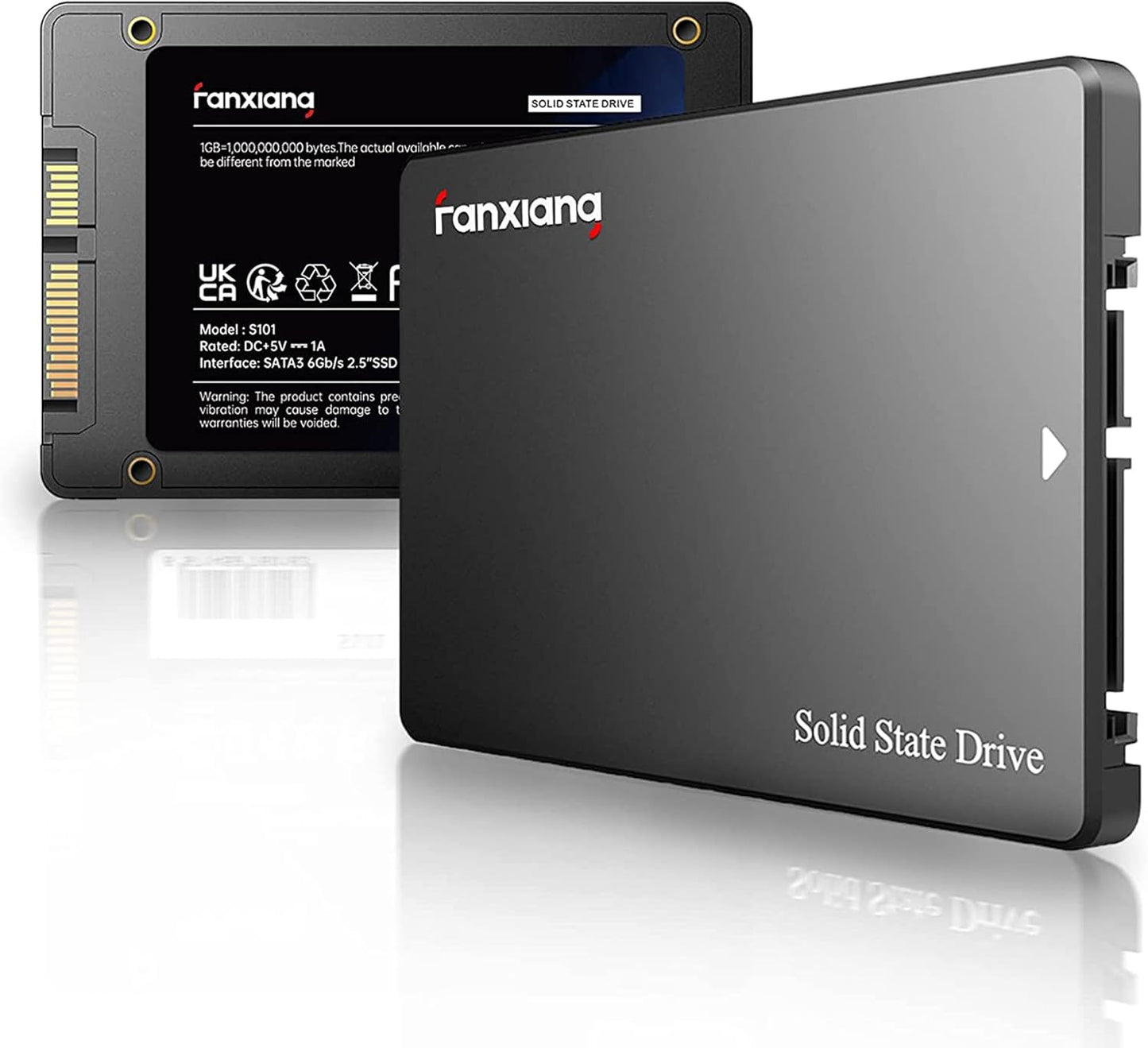 S101 128GB SSD SATA III 6Gb/s 2.5" Internal Solid State Drive, Read Speed up to 550MB/sec, Compatible with Laptop and PC Desktops(Black)