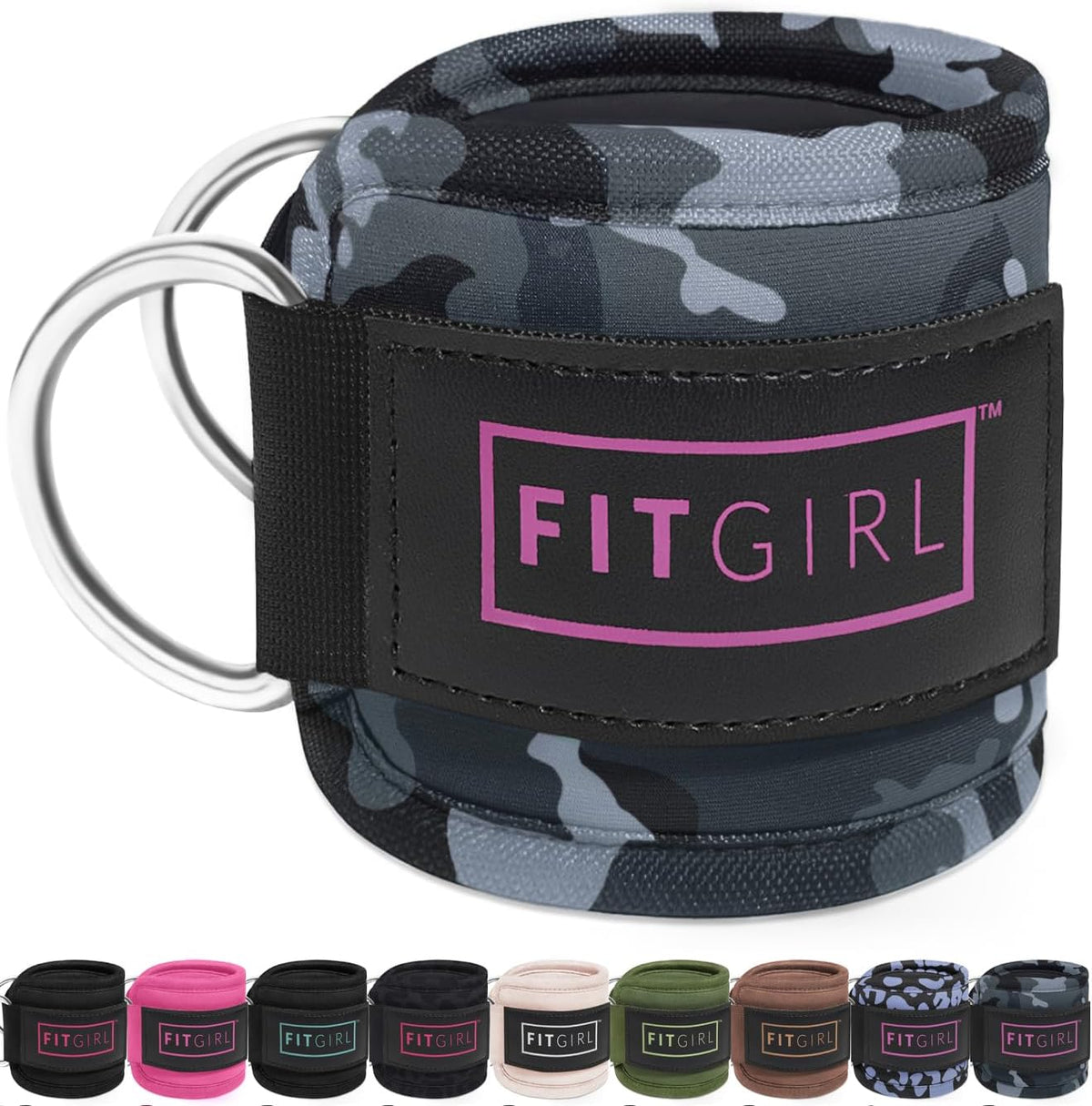 FITGIRL - Ankle Strap for Cable Exercise Machines, Work Out Cuff Attachment for Home & Gym, Glute Workouts - Kickbacks, Leg Extensions, Hip Abductors, for Exercise Machine Attachments