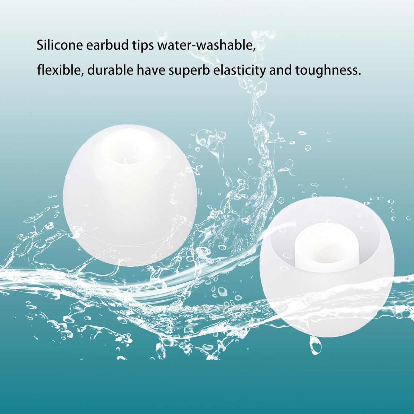 Silicone Replacement Earbud Tips Earbud Covers Fit Most in-Ear Earbuds(Inner Hole 3.8mm -5.1mm) Headphone Ear Tips Ear Bud Rubber Tips 9 Pairs S M L