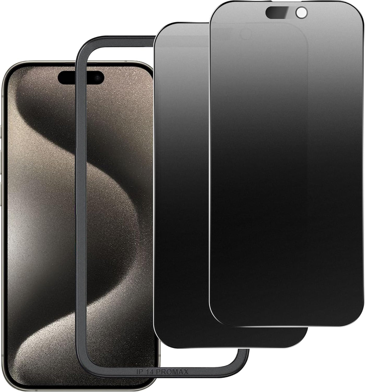Matte Privacy Screen Protector for iPhone 15Pro Screen Protector Anti-Glare, Anti-Spy Tempered Glass Film, Smooth and Responsive Touch Anti-Scratch Glass