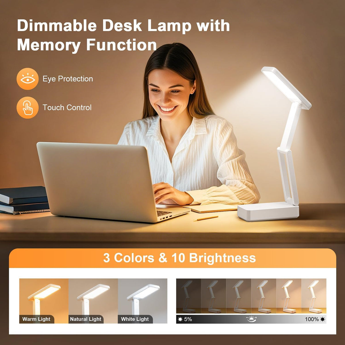 Rechargeable Lamps Cordless Lamps,6000mAh Battery Powered Lamp,3 Colors+Dimmable Desk Light,Rechargeable Table Lamp with USB Charging Port+45min-Timer,Wireless & Portable Light,Battery Operated Lights