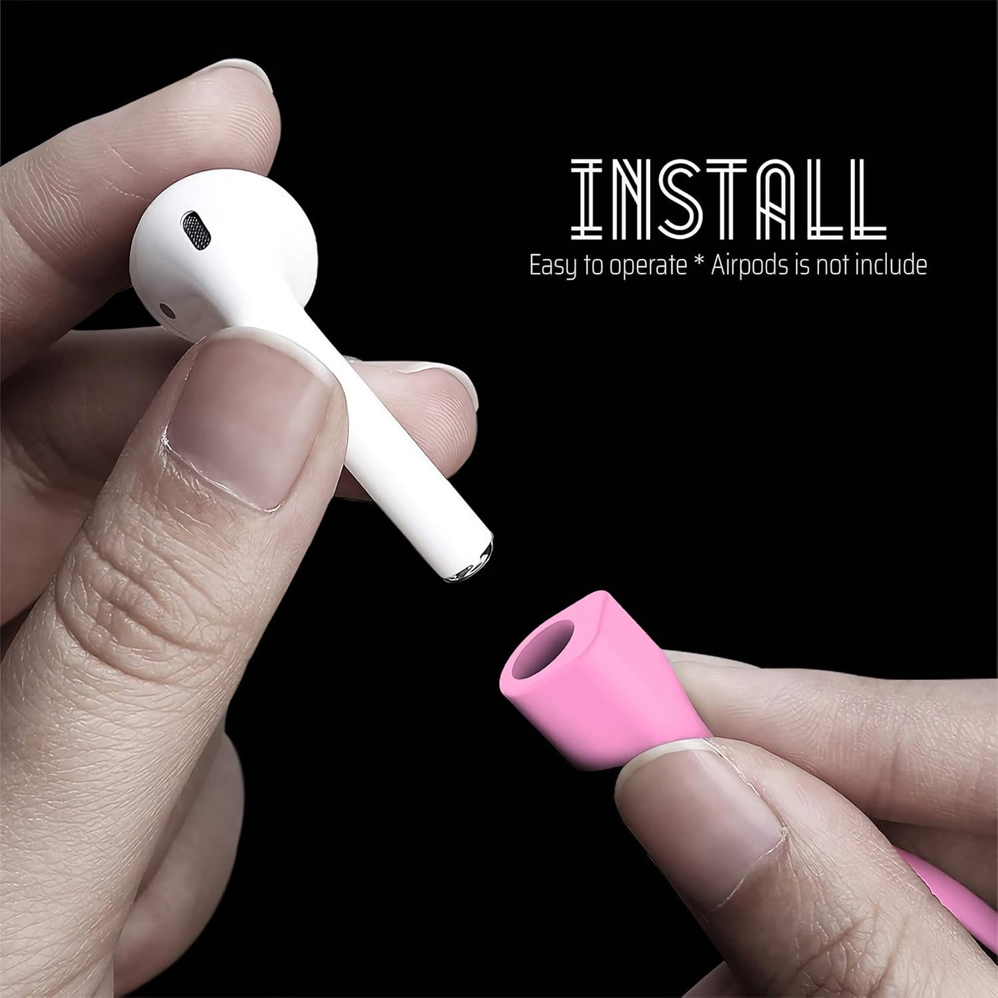 Ultra Strong Magnetic Airpod Pro Strap Anti-Lost Cord Sports Lanyard Compatible with Airpods 3rd 2nd Generation Pro 3 2 1 (Pink)
