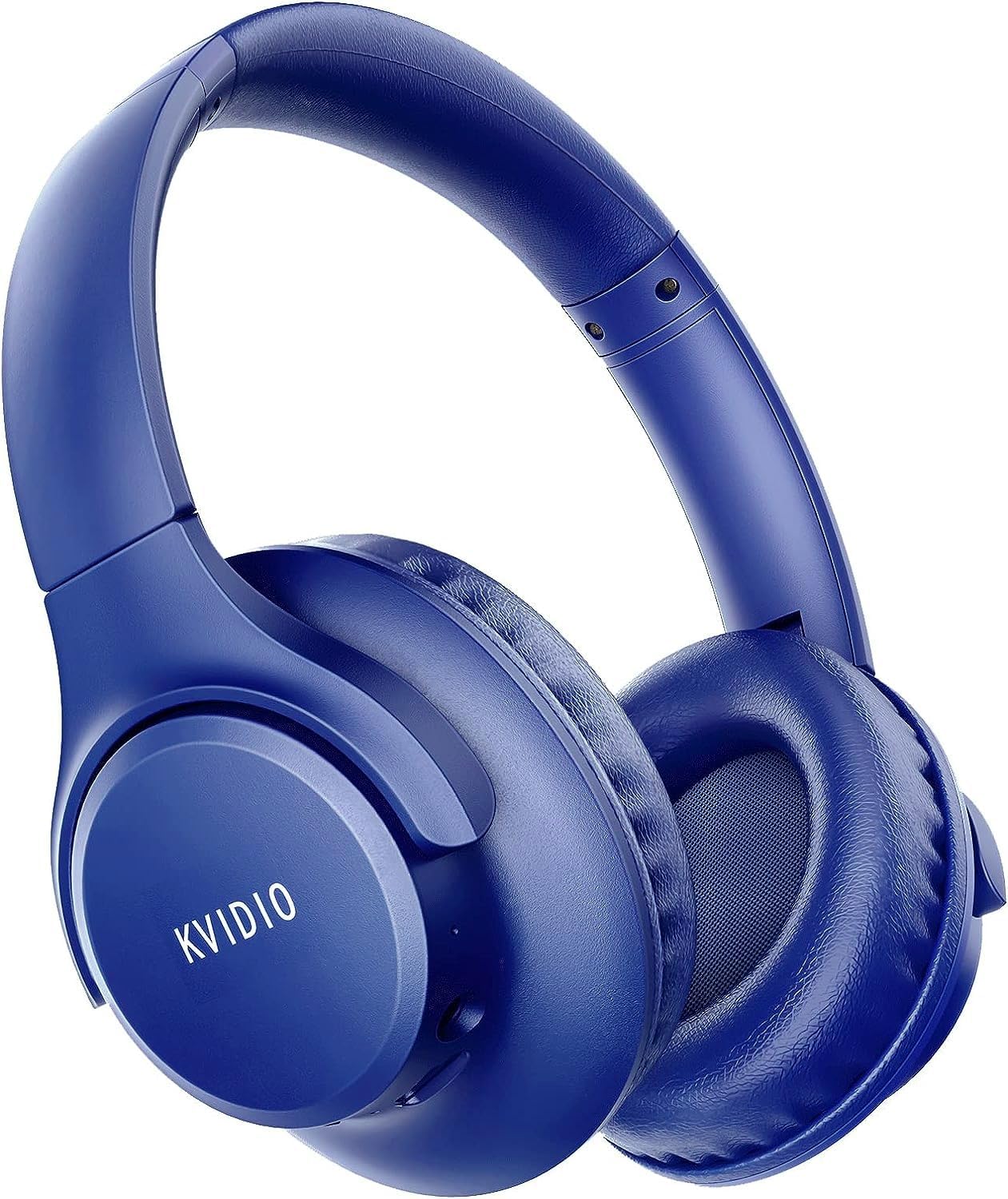 KVIDIO Bluetooth Headphones Over Ear, 65 Hours Playtime Wireless Headphones with Microphone, Foldable Lightweight Headset with Deep Bass, HiFi Stereo Sound Low Latency for Travel Work Cellphone
