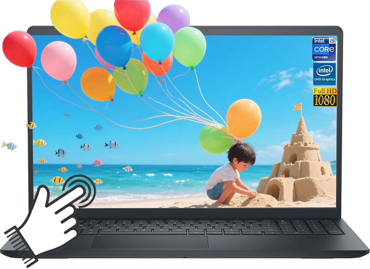 Dell Inspiron 15 3000 Touchscreen Laptop 15.6" FHD (1920x1080) IPS, 13th Gen Intel 10 Cores i5 Processor Up to 4.6GHz, 64GB RAM 2TB SSD, WiFi 6, Copilot, Windows 11