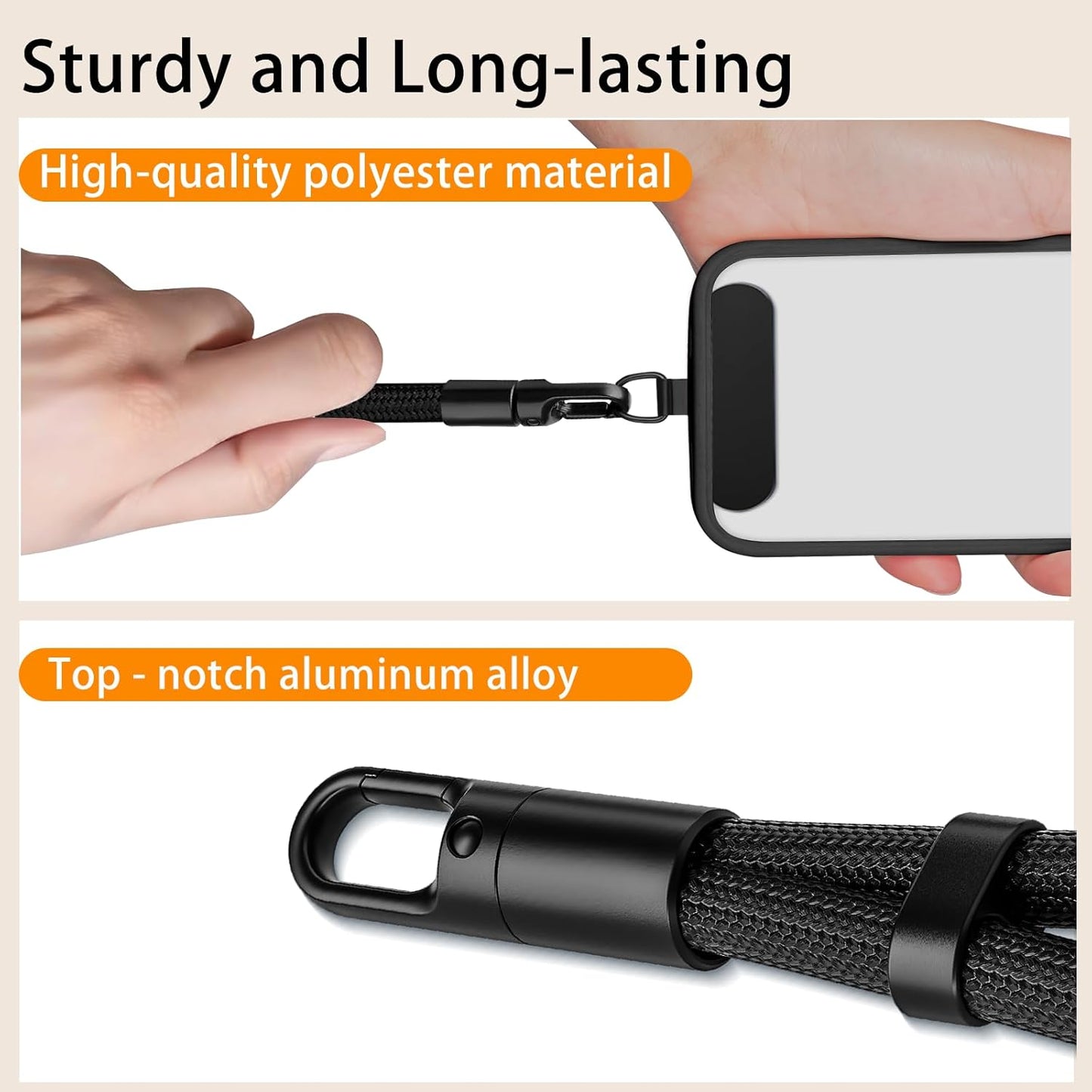 Phone Strap, 2 Pack Wrist Lanyard for iPhone Case Camera, Anti Theft Phone Wristlet, Camera Strap Lanyard with 360° Rotating Hook, Phone Charm Chain Wristlet for Travel