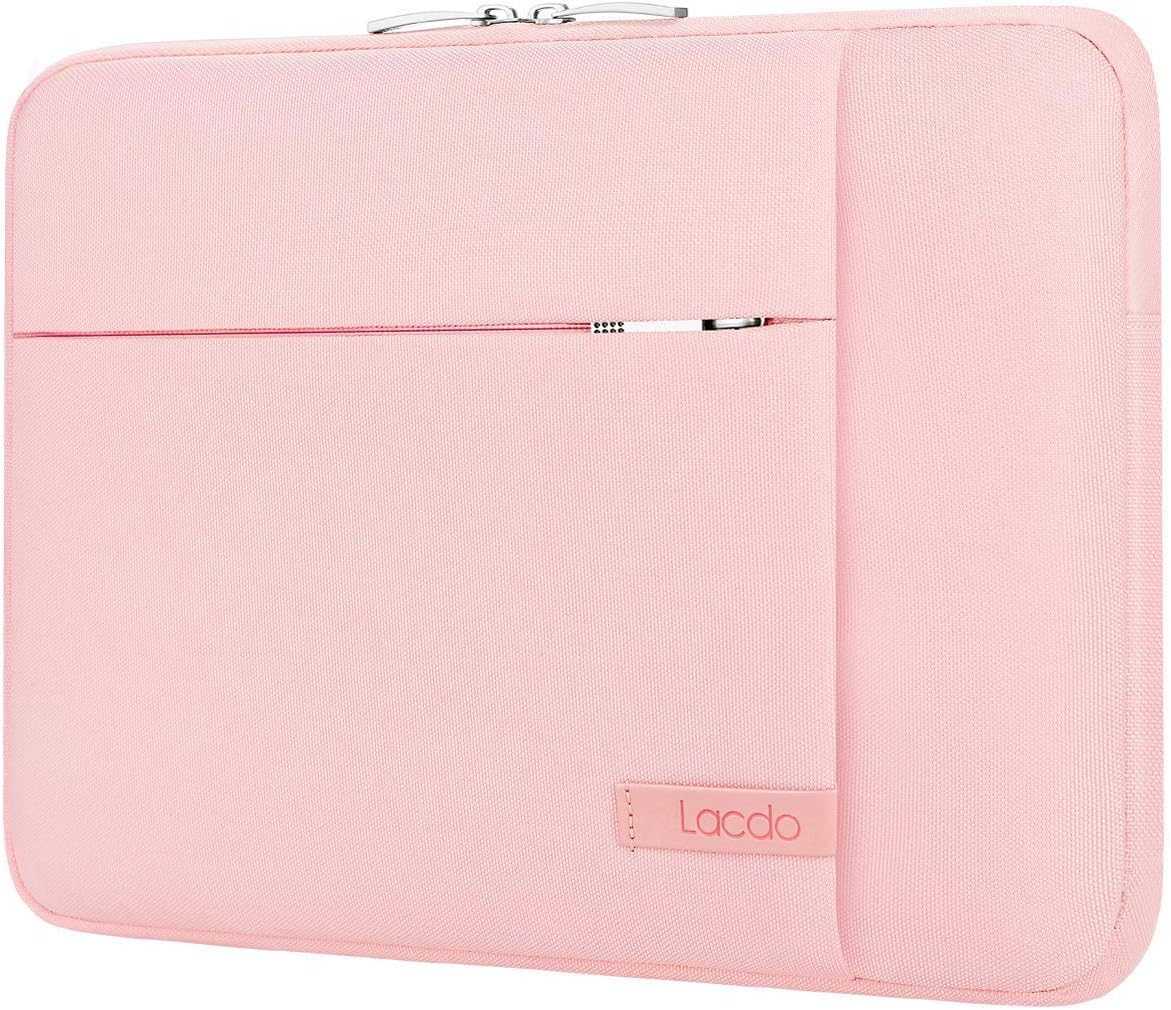 Lacdo 15-15.6 Inch Laptop Sleeve Case for Acer HP Lenovo Dell ASUS Laptop, Acer Aspire 15, HP Pavilion/Envy 15, Dell Inspiron/Latitude 15, Lenovo IdeaPad 15, ASUS ZenBook 15 Computer Bag, Pink
