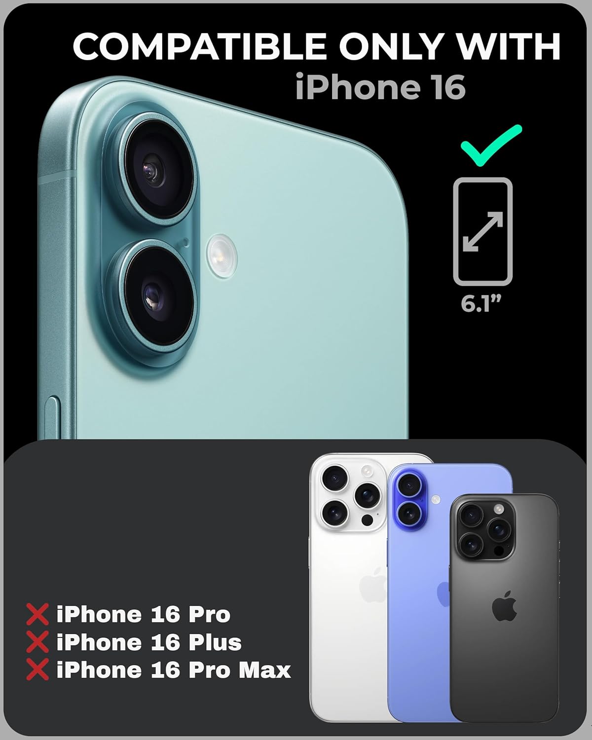 TORU CX Slim for iPhone 16 Case Wallet | Protective Shockproof Heavy Duty Cover with Hidden Card Holder & Card Slot | Mirror & Wrist Strap Included - Camouflage